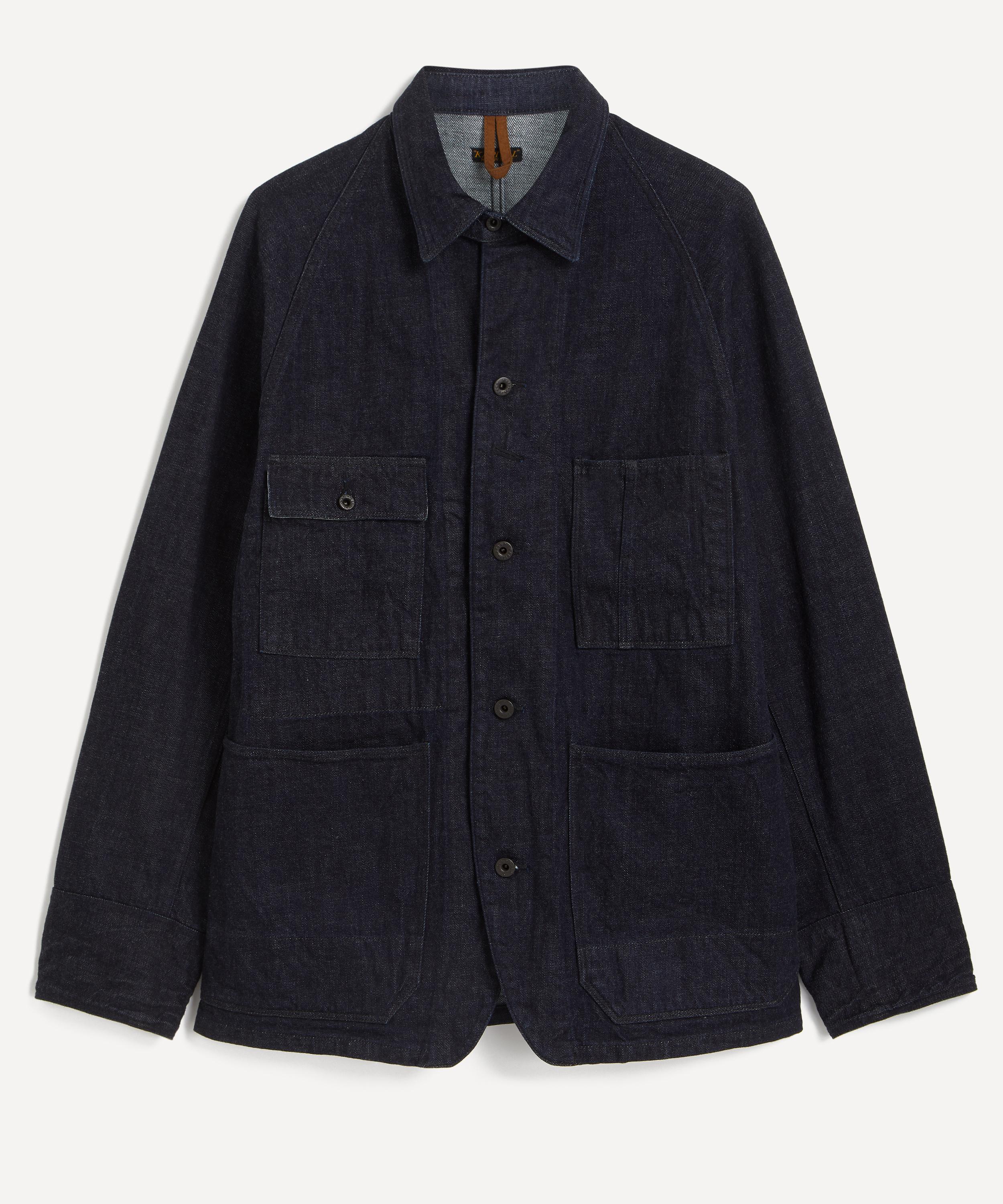 Kapital - 12oz Denim CACTUS Coverall BLK Thread Jacket image number 0