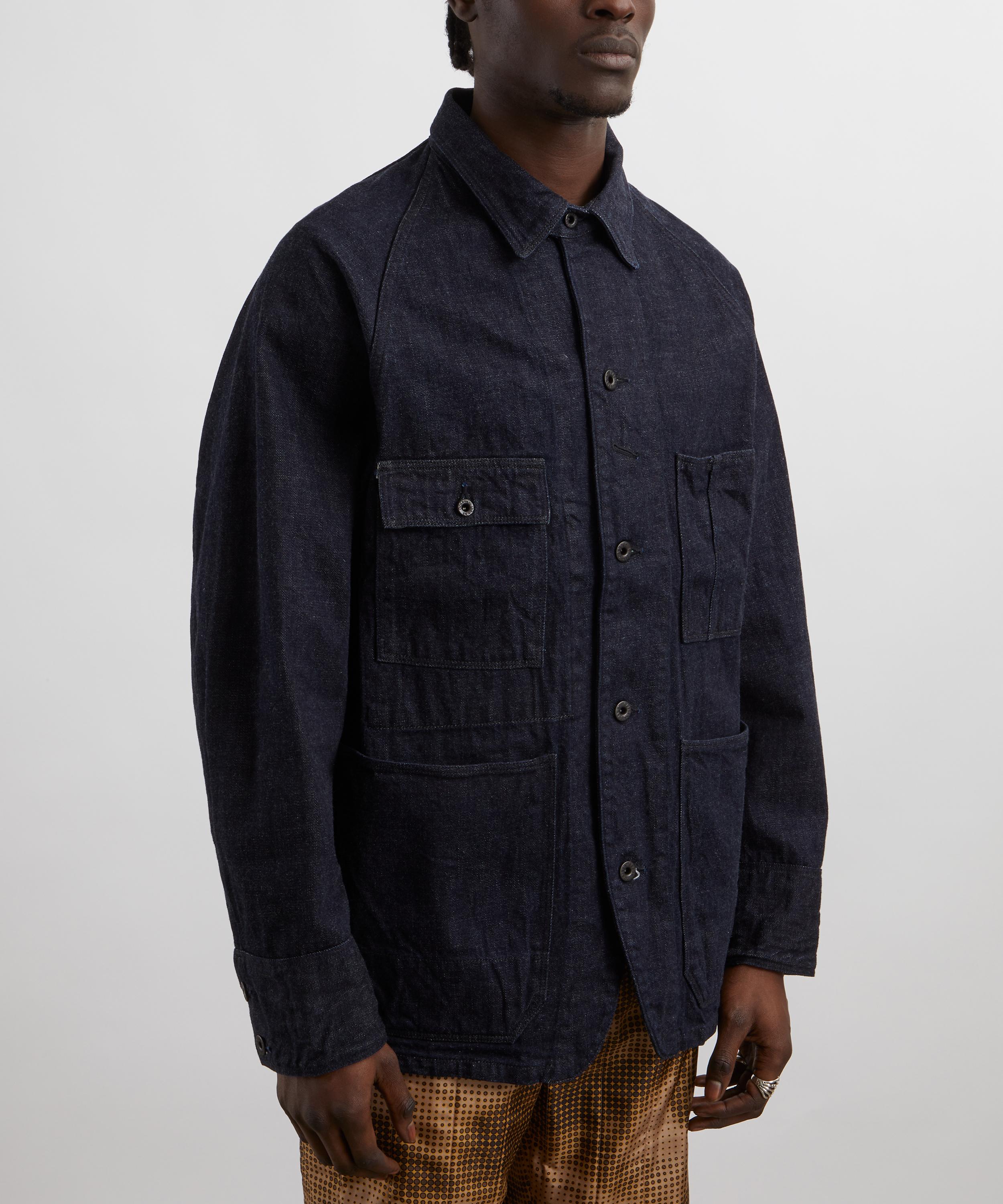 Kapital - 12oz Denim CACTUS Coverall BLK Thread Jacket image number 2