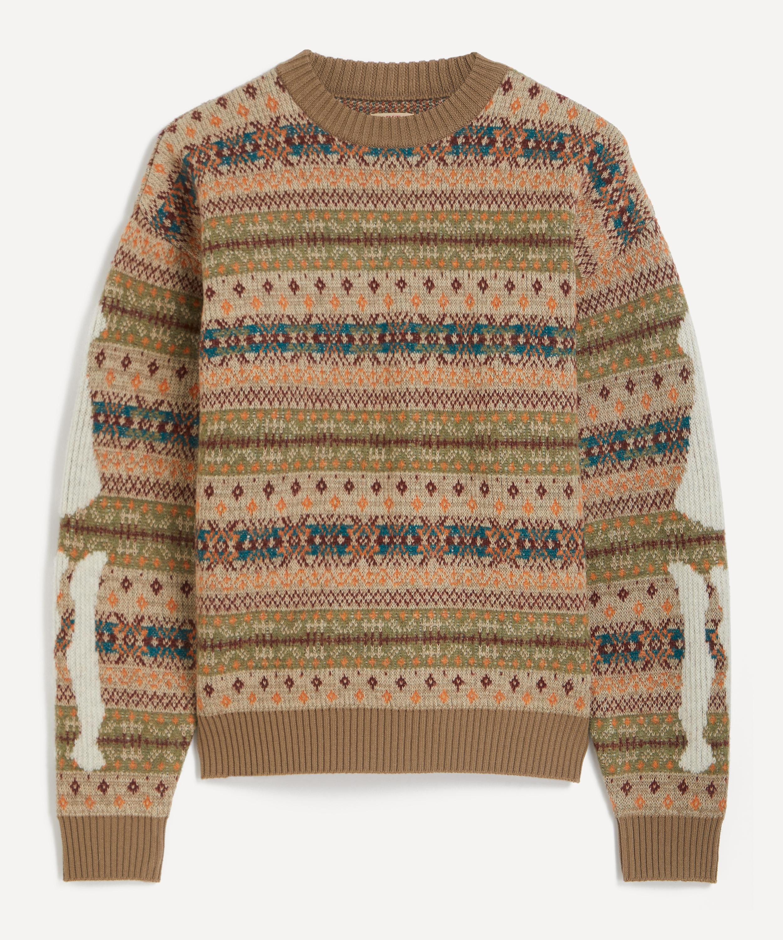 Kapital - 7G Wool Fair Isle BONE Jumper image number 0