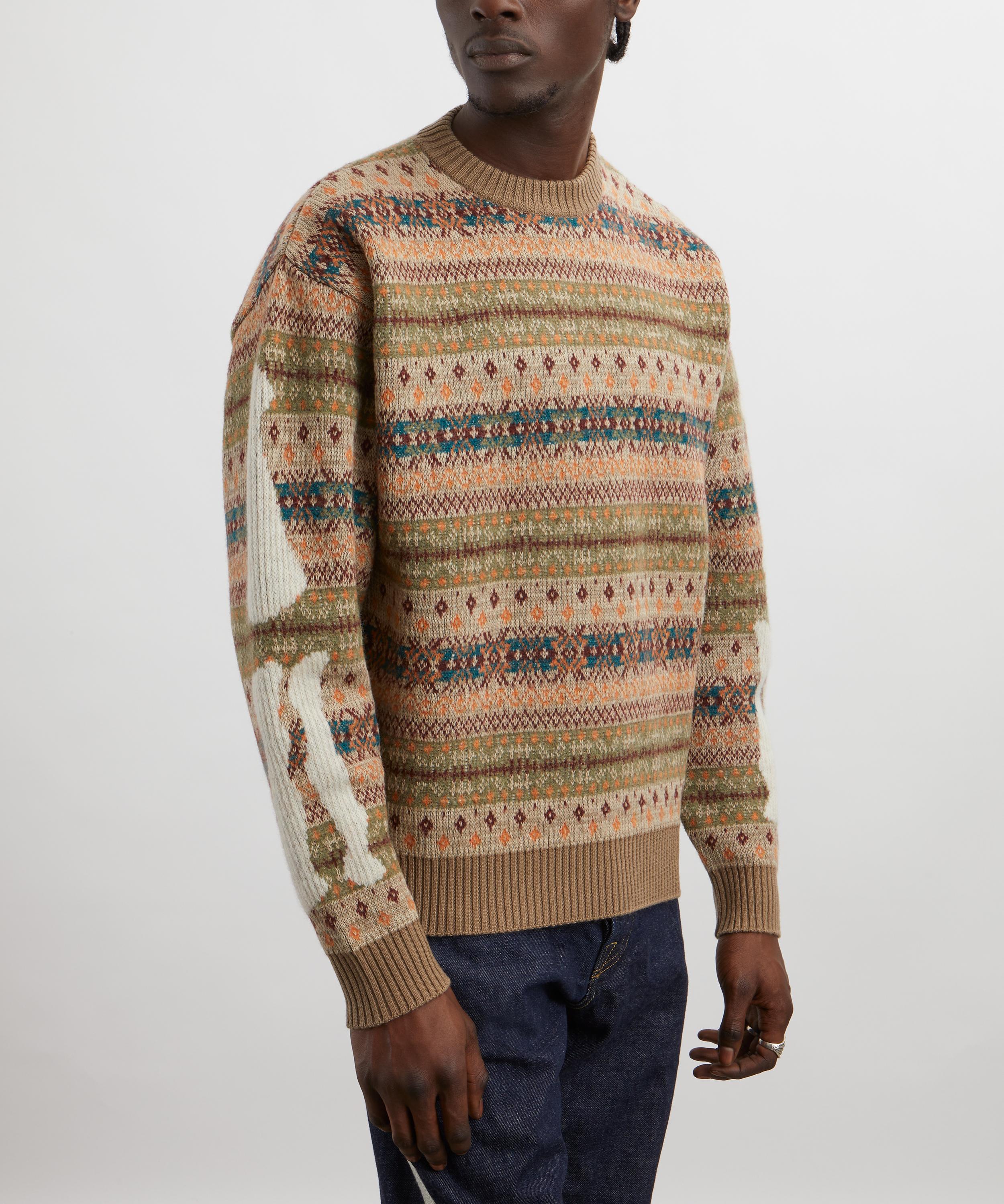 Kapital - 7G Wool Fair Isle BONE Jumper image number 2