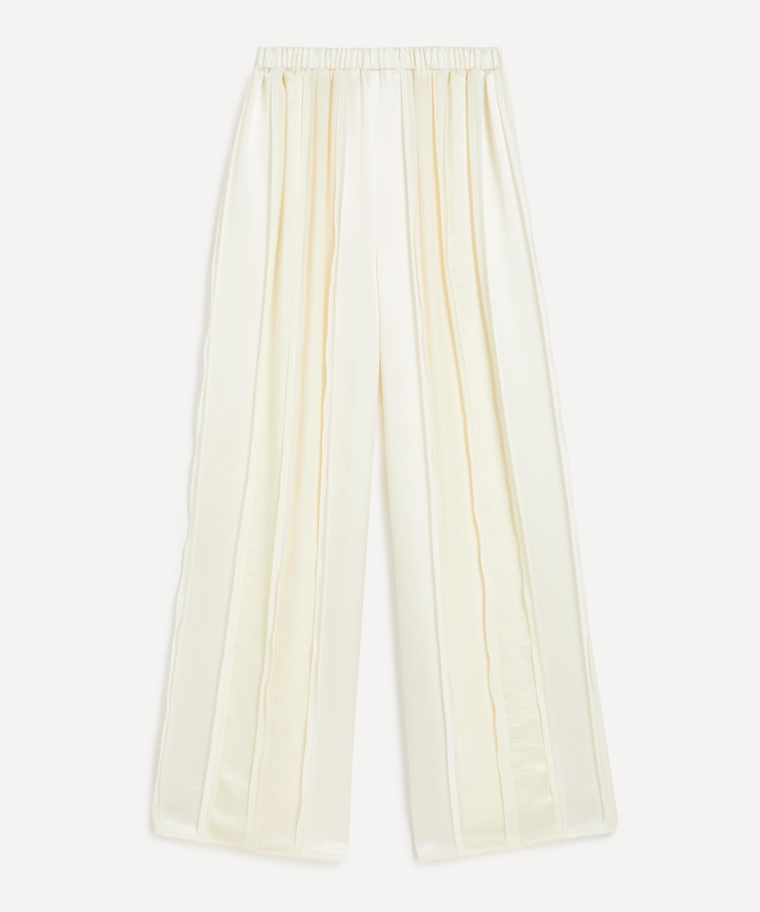 Anna October - Isabel Spliced Satin Wide-Leg Trousers image number 0