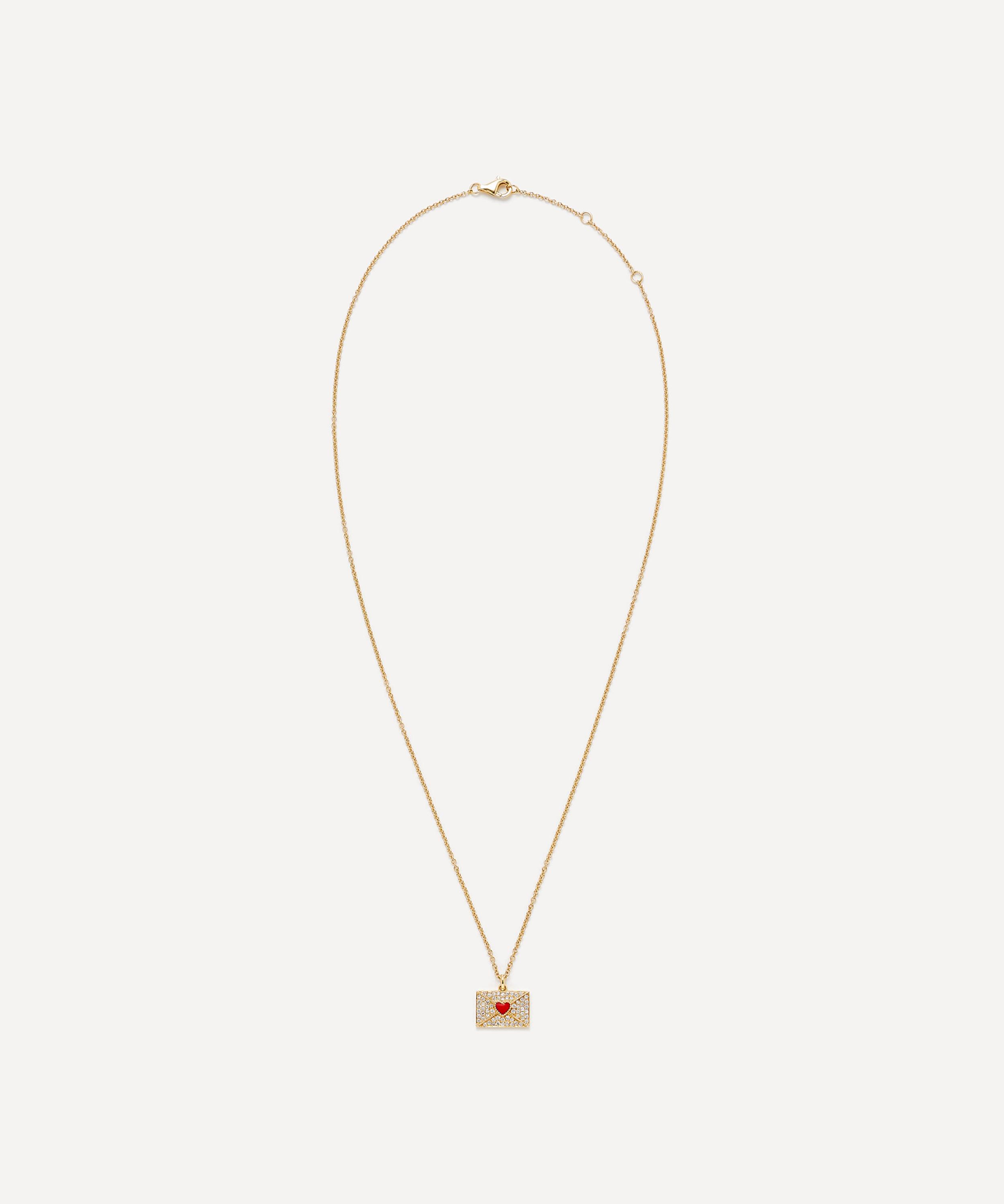Yvonne Léon - 18ct Gold Love Letter Diamond Pendant Necklace image number 0