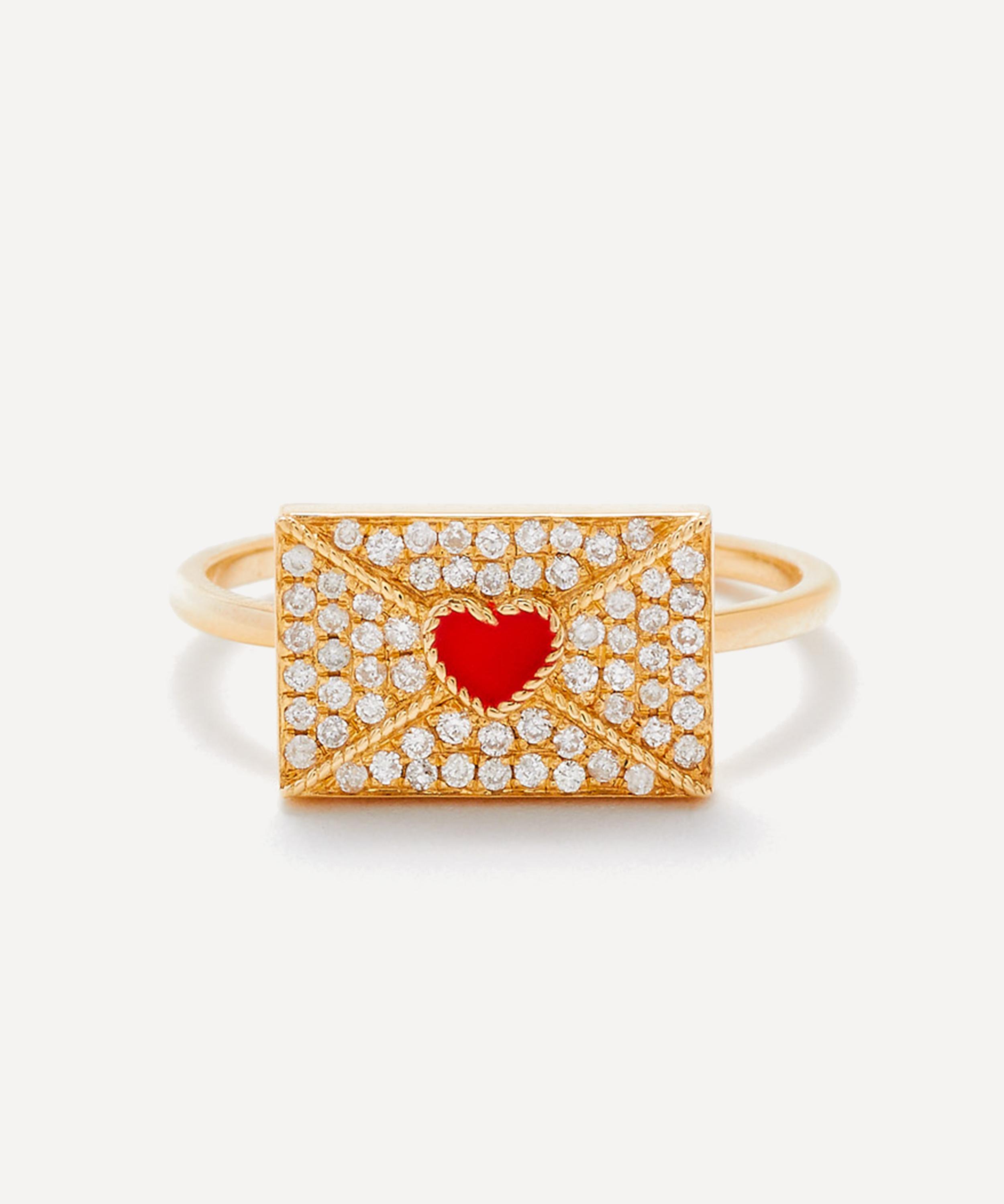 Yvonne Léon - 18ct Gold Love Letter Diamond Ring image number 0
