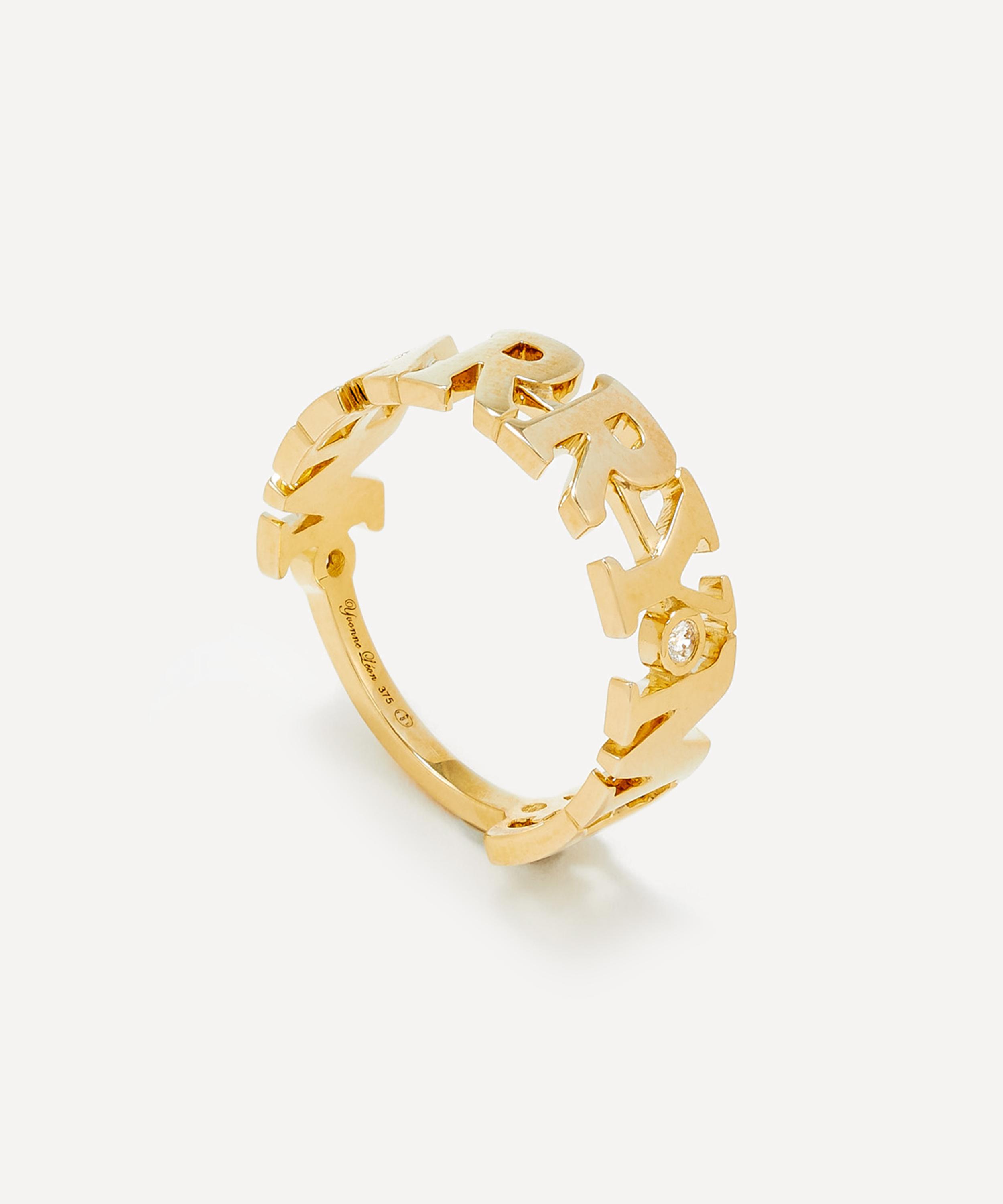Yvonne Léon - 9ct Gold Marry Me Letter Ring image number 3