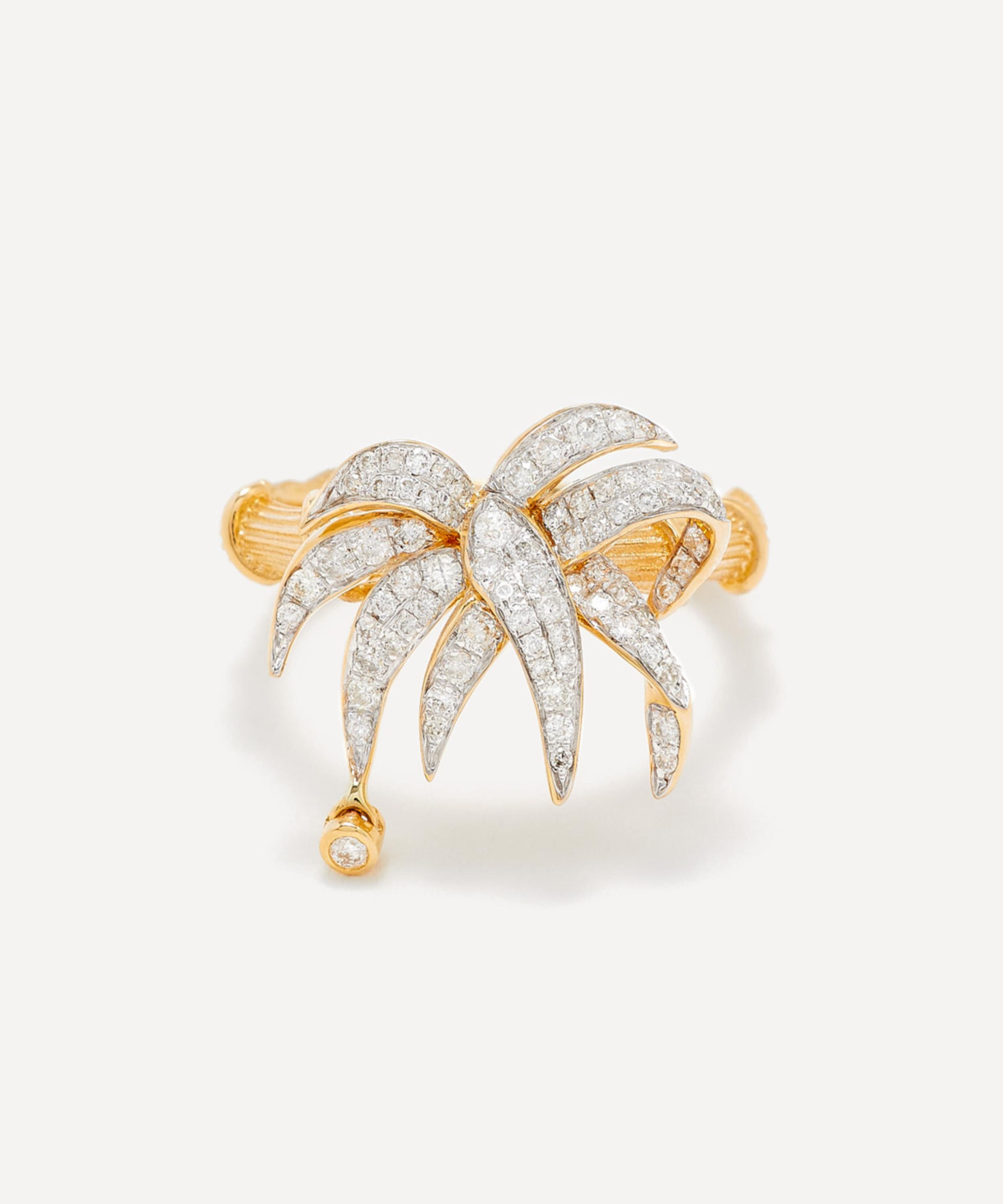 Yvonne Léon - 18ct Gold Paradise Island Palm Tree Ring image number 0