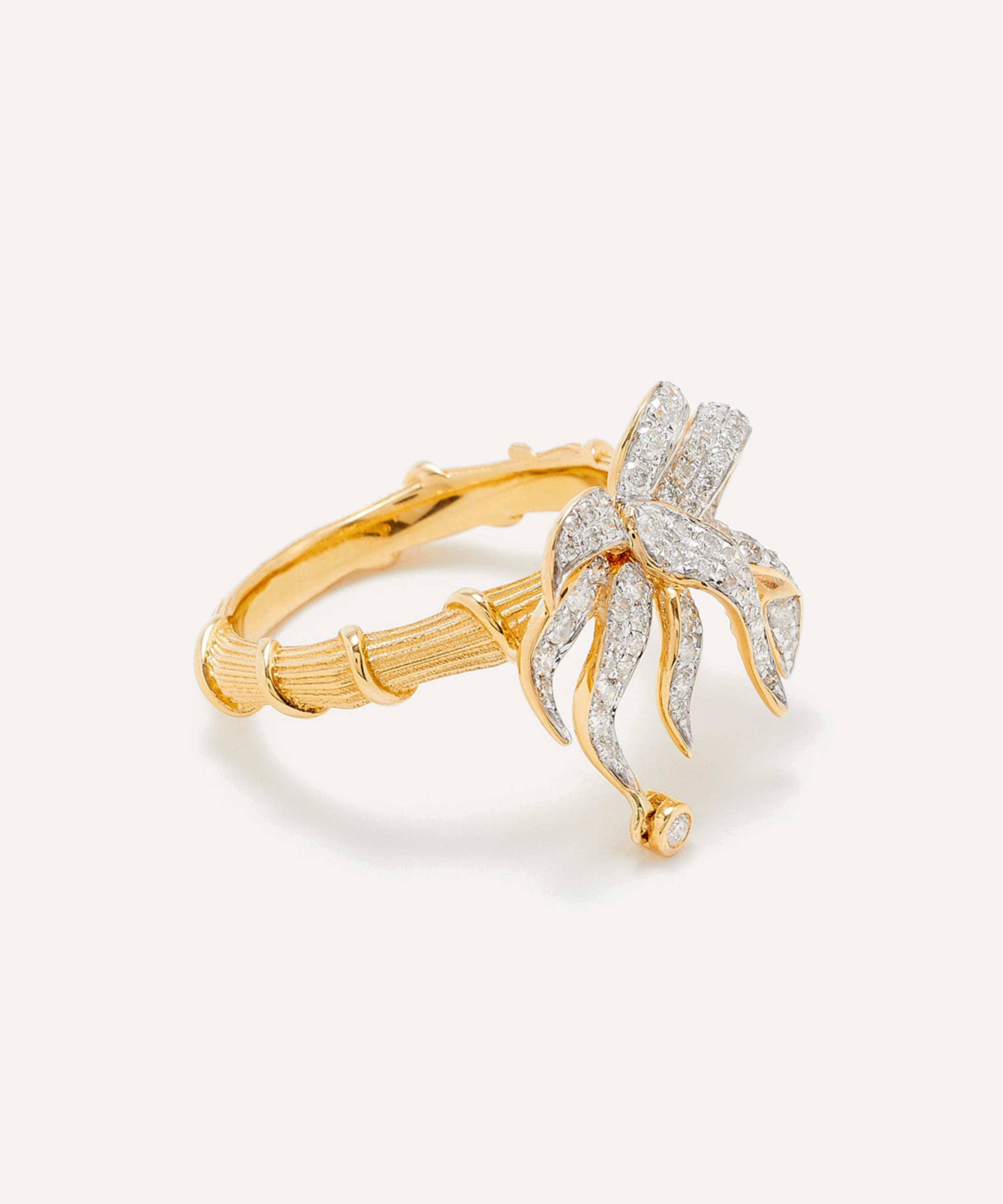 Yvonne Léon - 18ct Gold Paradise Island Palm Tree Ring image number 2