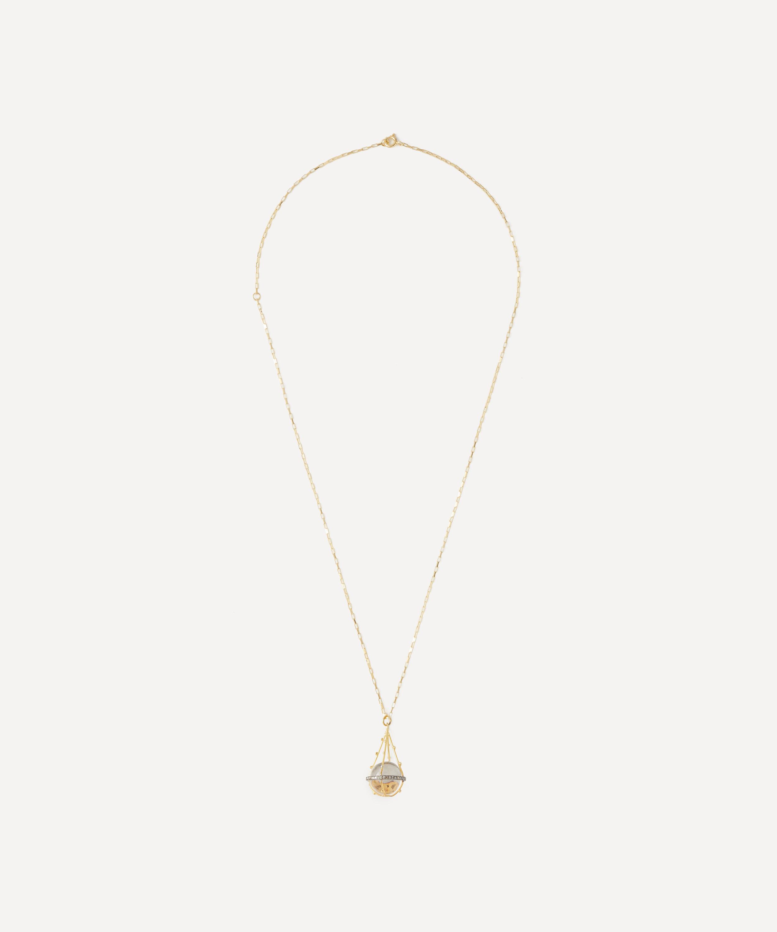 Kirstie Le Marque - Gold-Plated Diamond Crystal Ball Necklace