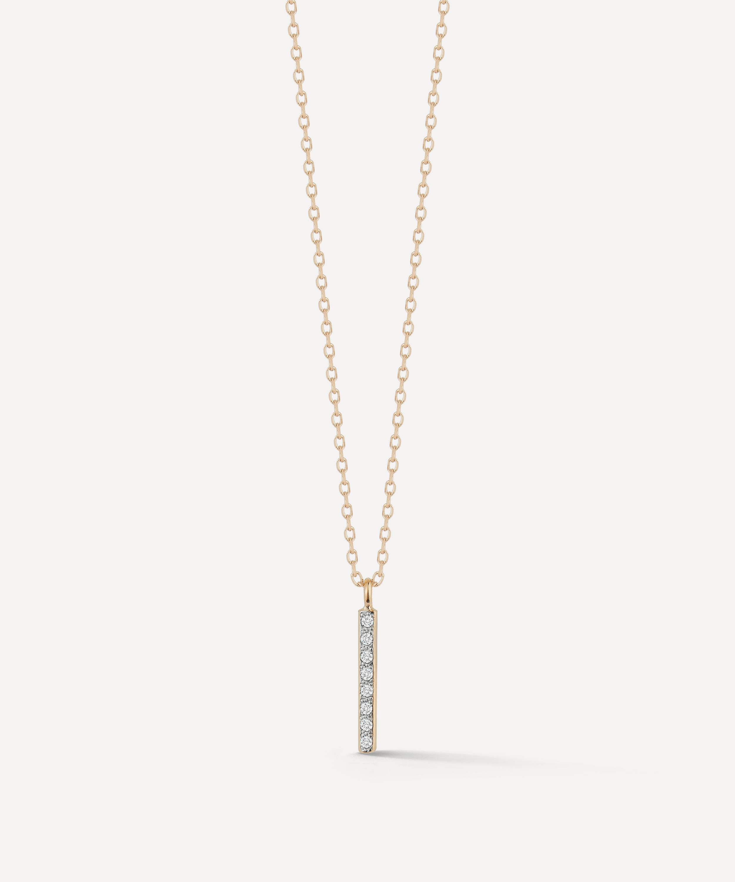 Mateo - 14ct Gold Small Diamond La Berre Pendant Necklace image number 0