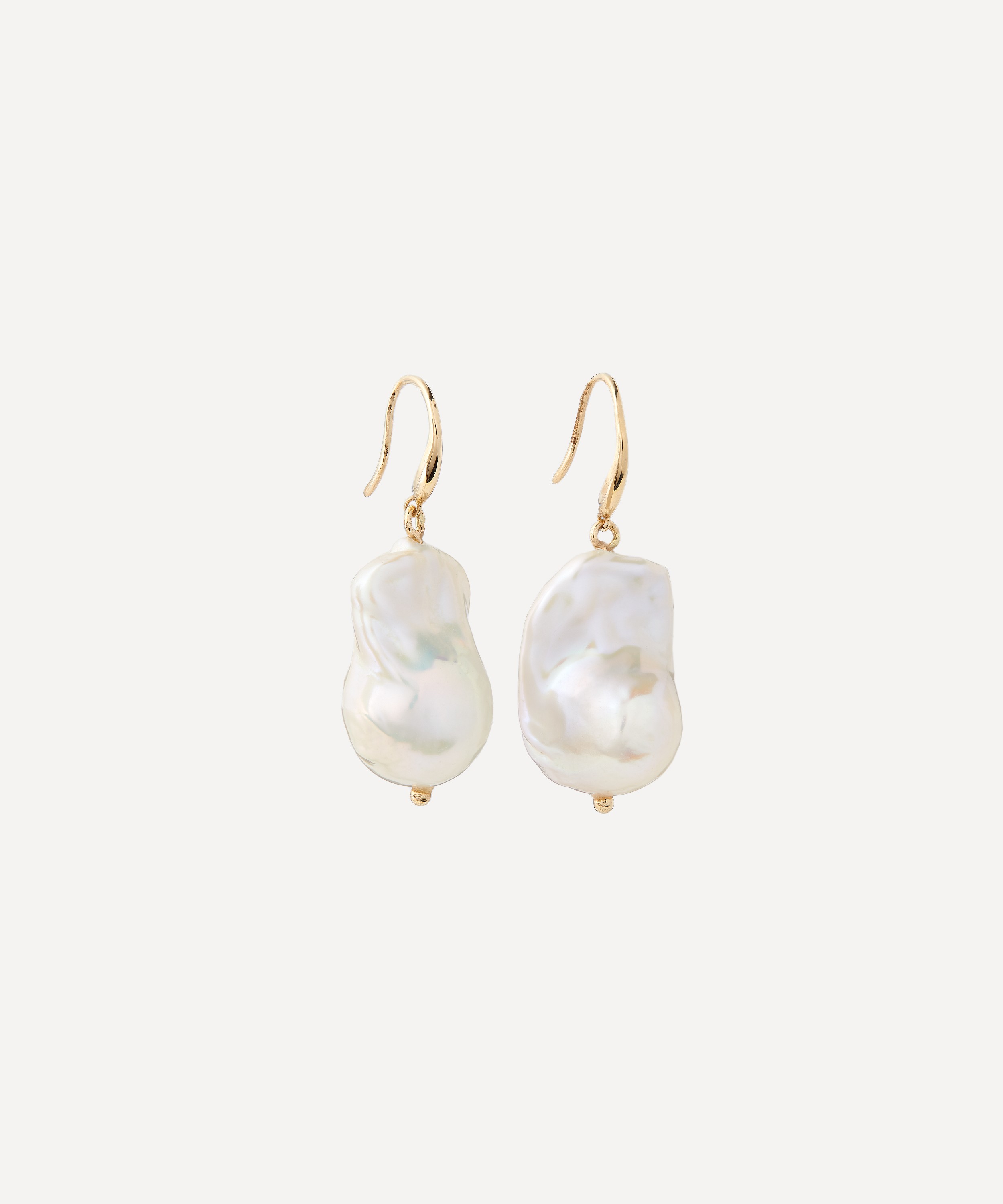 Mateo - 14ct Gold Baroque Pearl Drop Earrings image number 1