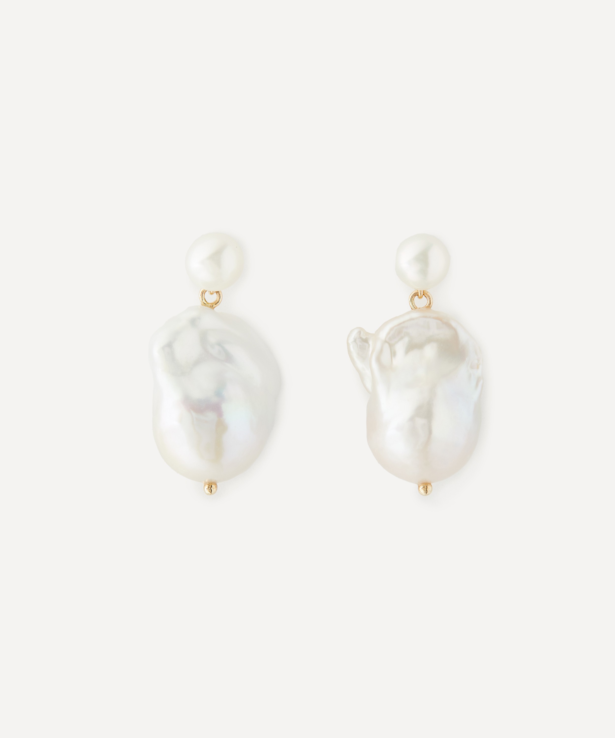 Mateo - 14ct Gold Duality Pearl Drop Earrings image number 0