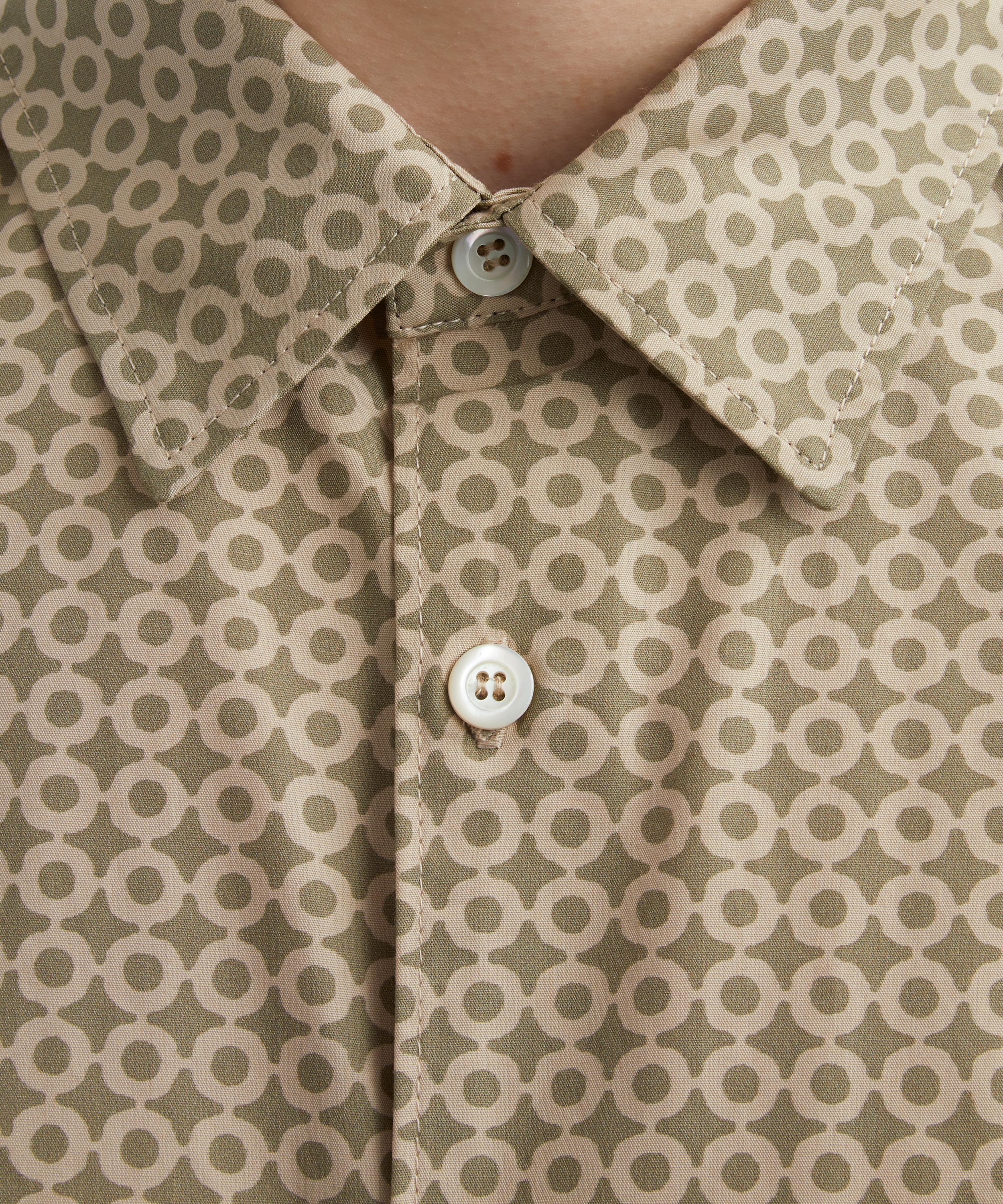 A.P.C. - Ross Taupe Geometric Short-Sleeve Shirt        image number 4