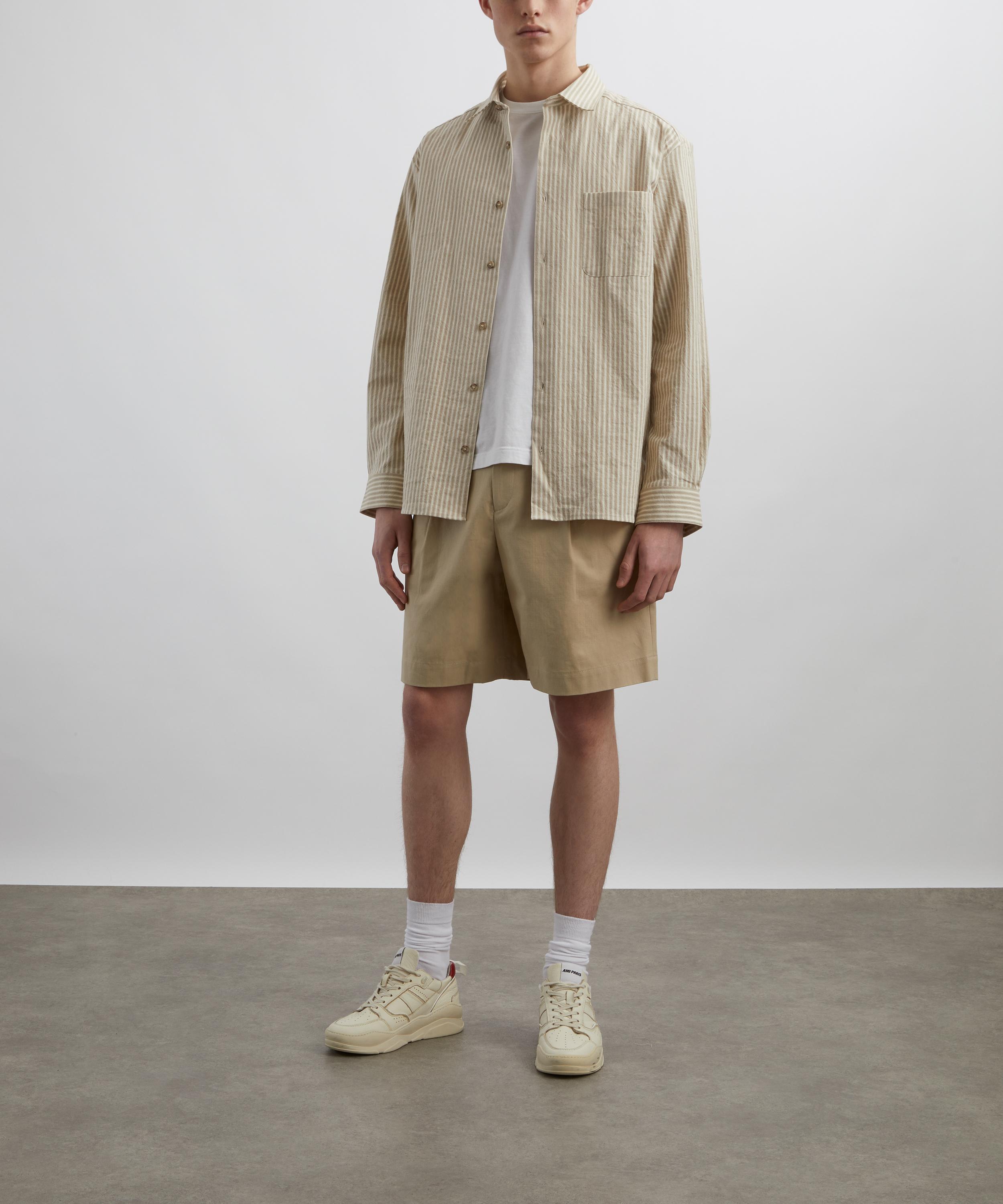 A.P.C. - Malo Beige Stripe Overshirt image number 1
