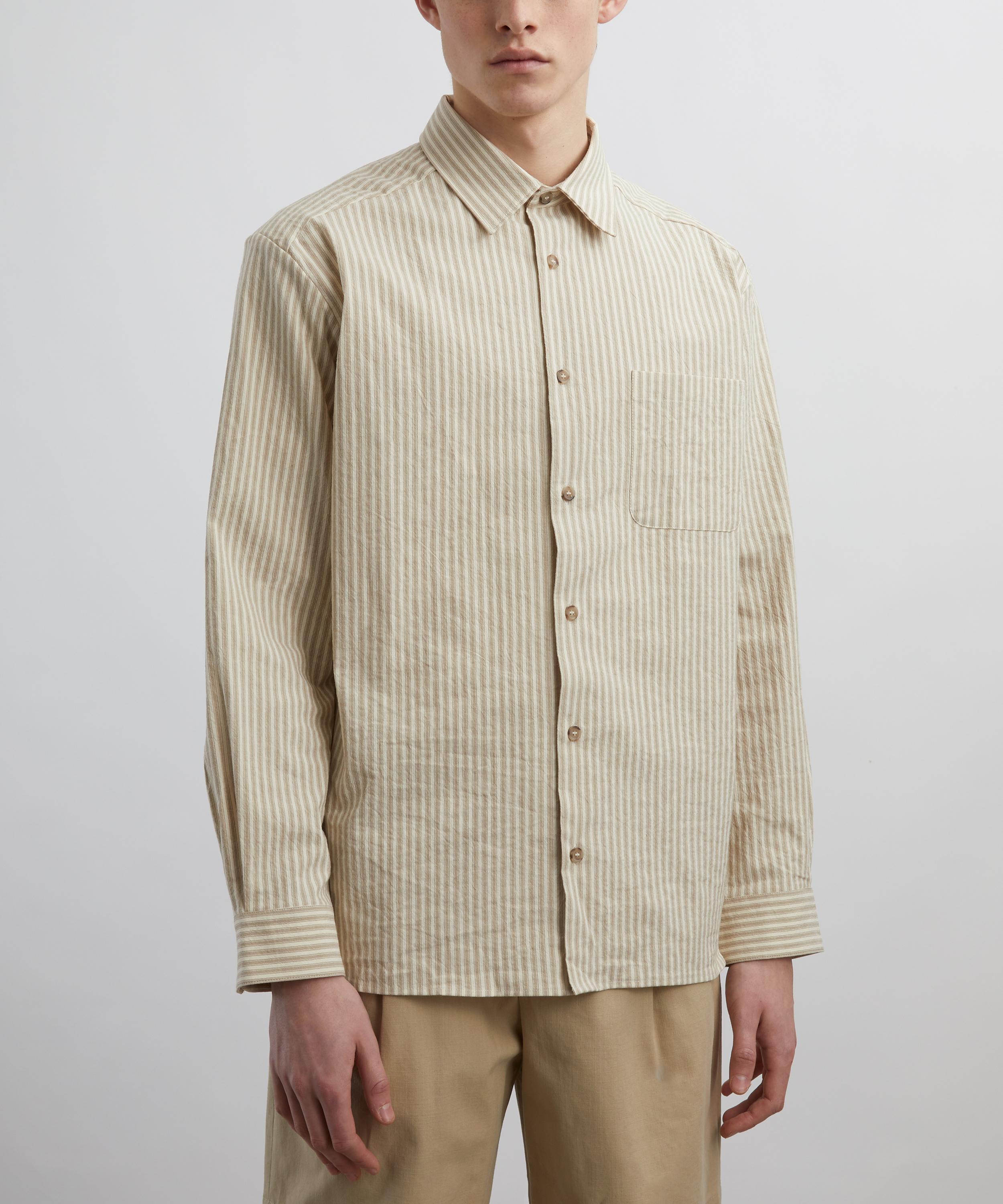 A.P.C. - Malo Beige Stripe Overshirt image number 2