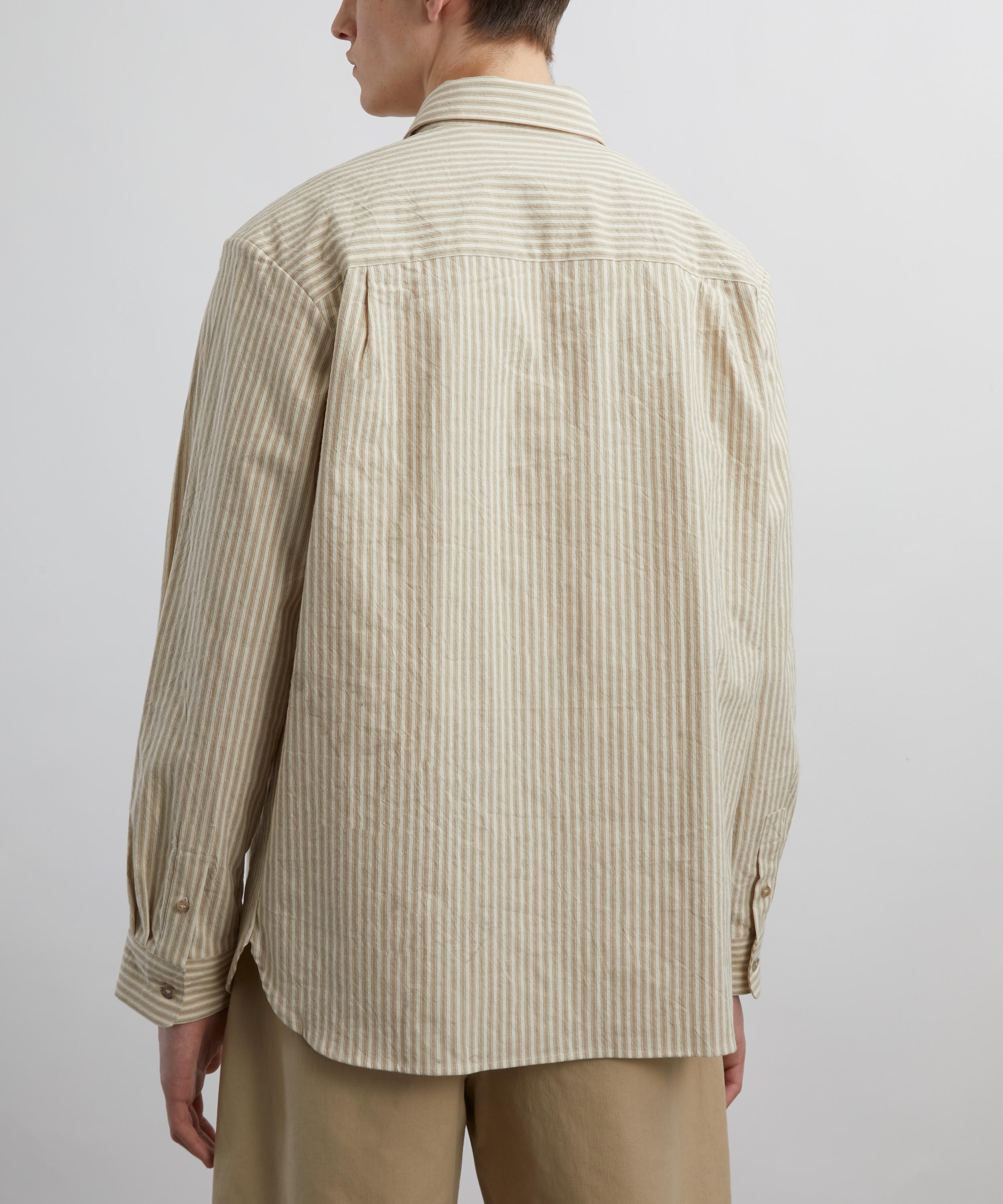 A.P.C. - Malo Beige Stripe Overshirt image number 3