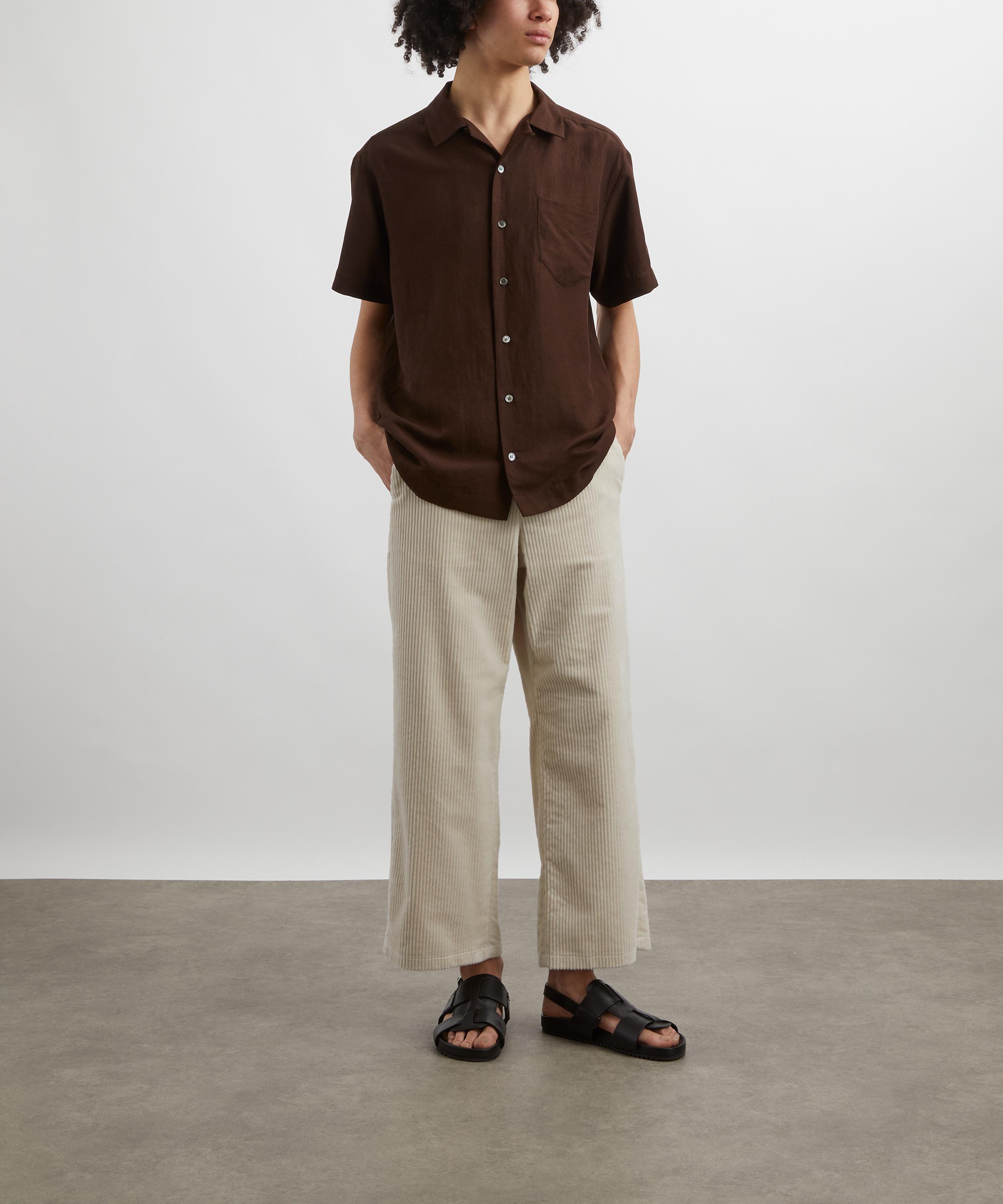 A.P.C. - Brown Roy Linen-Blend Shirt image number 1