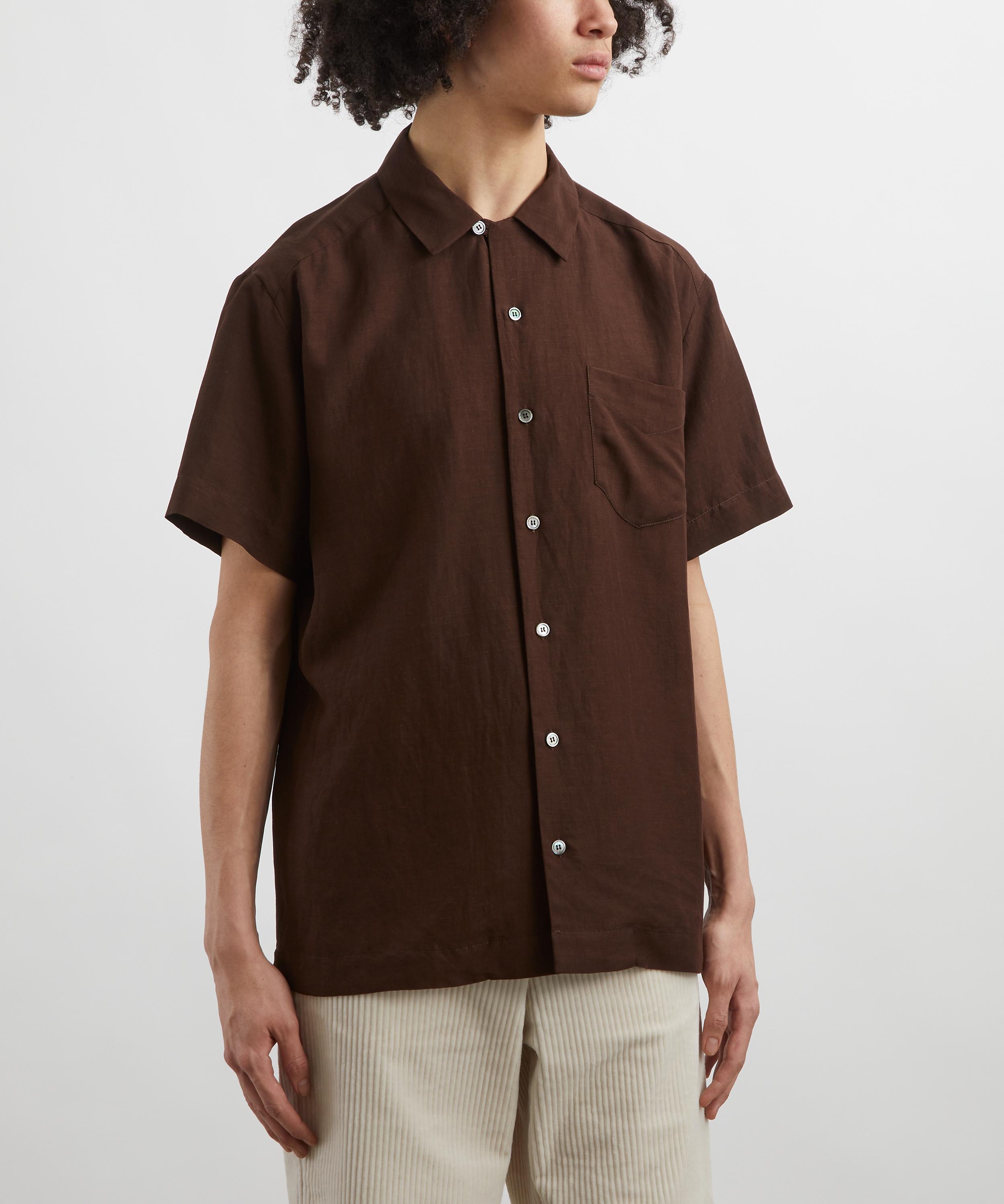 A.P.C. - Brown Roy Linen-Blend Shirt image number 2