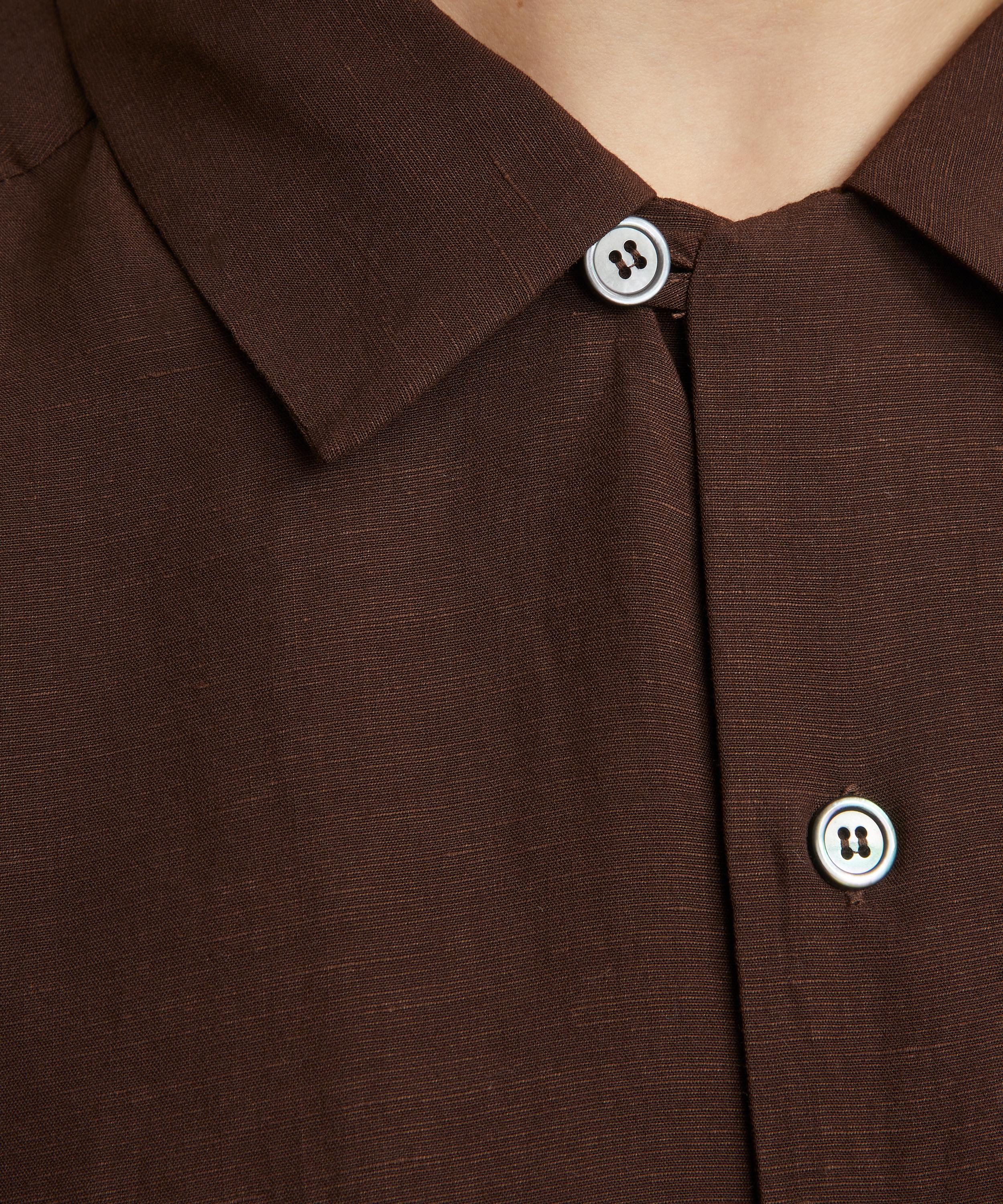 A.P.C. - Brown Roy Linen-Blend Shirt image number 4