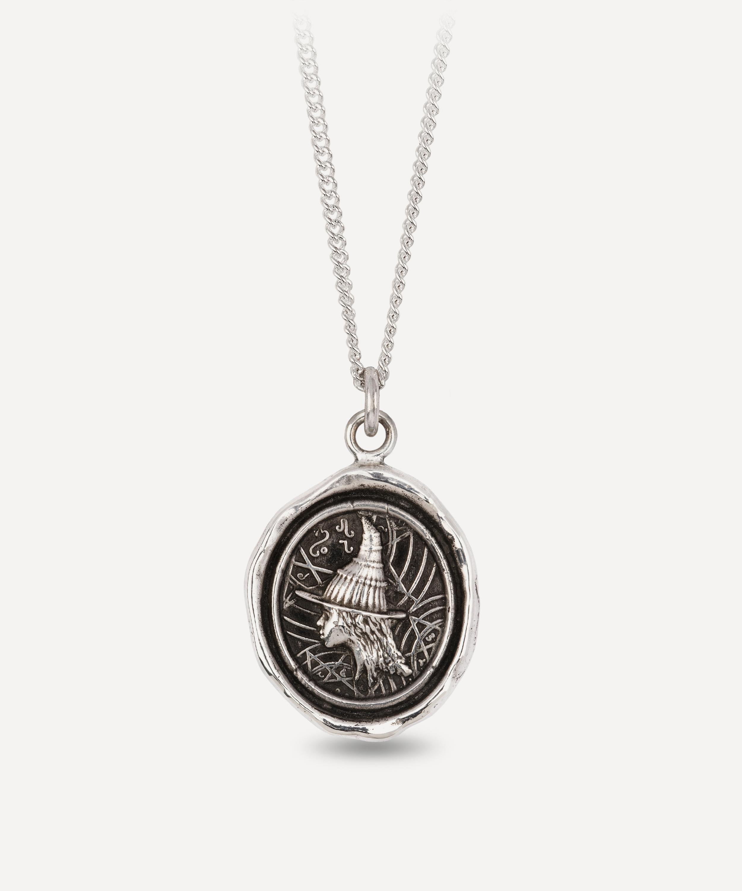 Pyrrha - Sterling Silver Elphaba Talisman Pendant Necklace