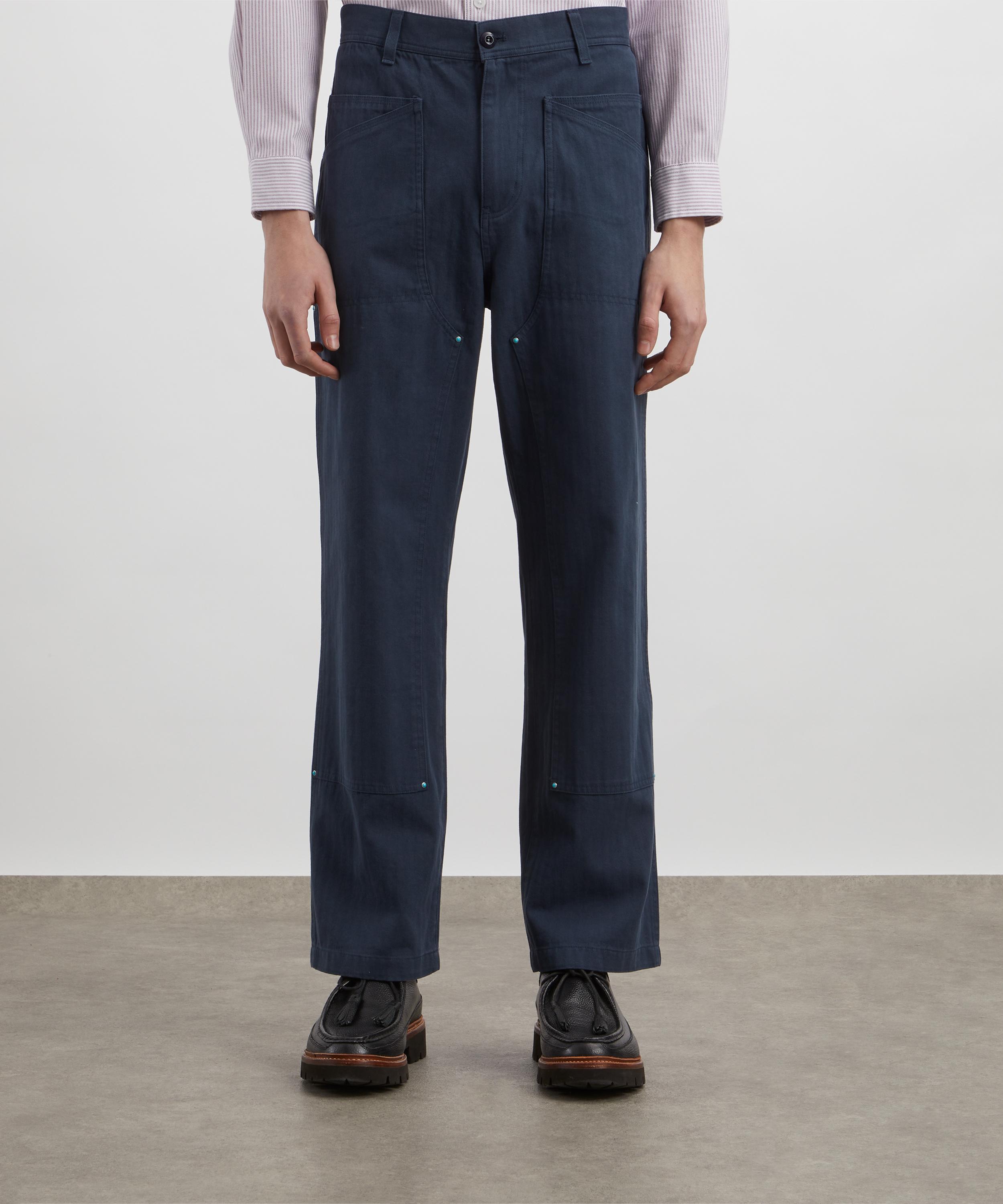 Uniform Bridge - Navy Double Knee Stud Trousers image number 2