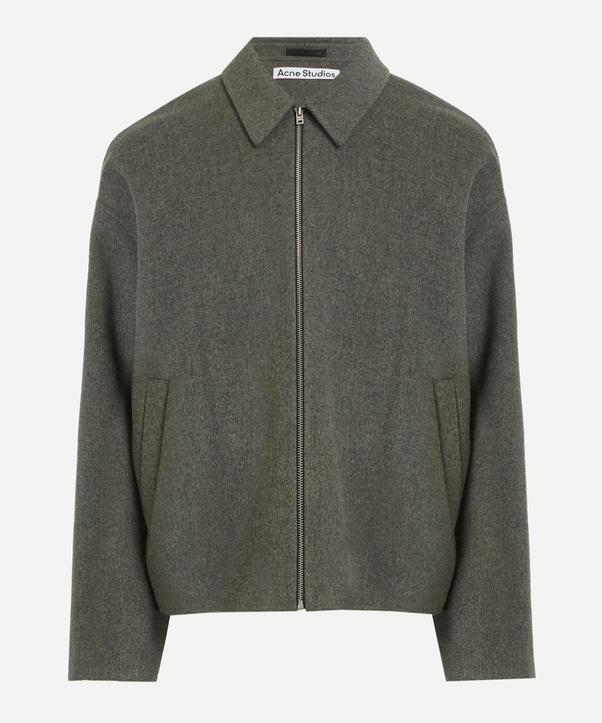 Acne Studios - Grey Wool Zipper Jacket image number 0