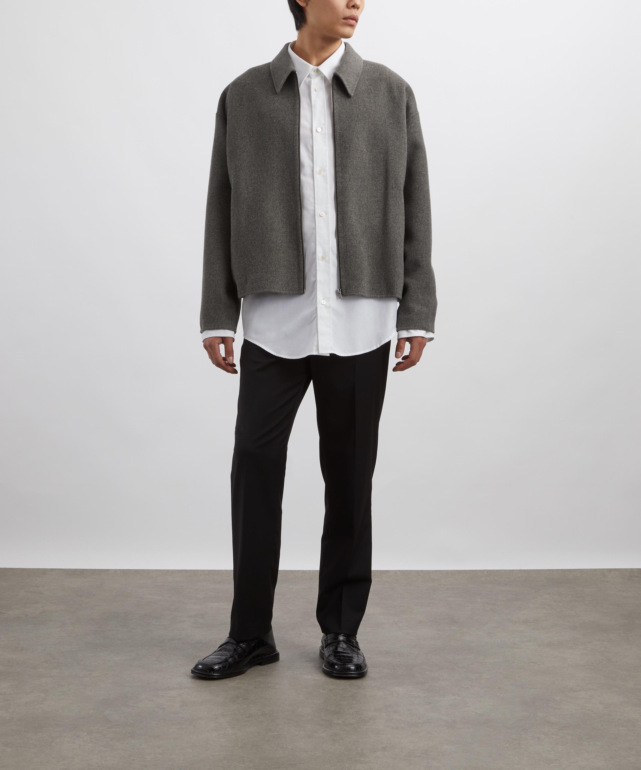 Acne Studios - Grey Wool Zipper Jacket image number 1
