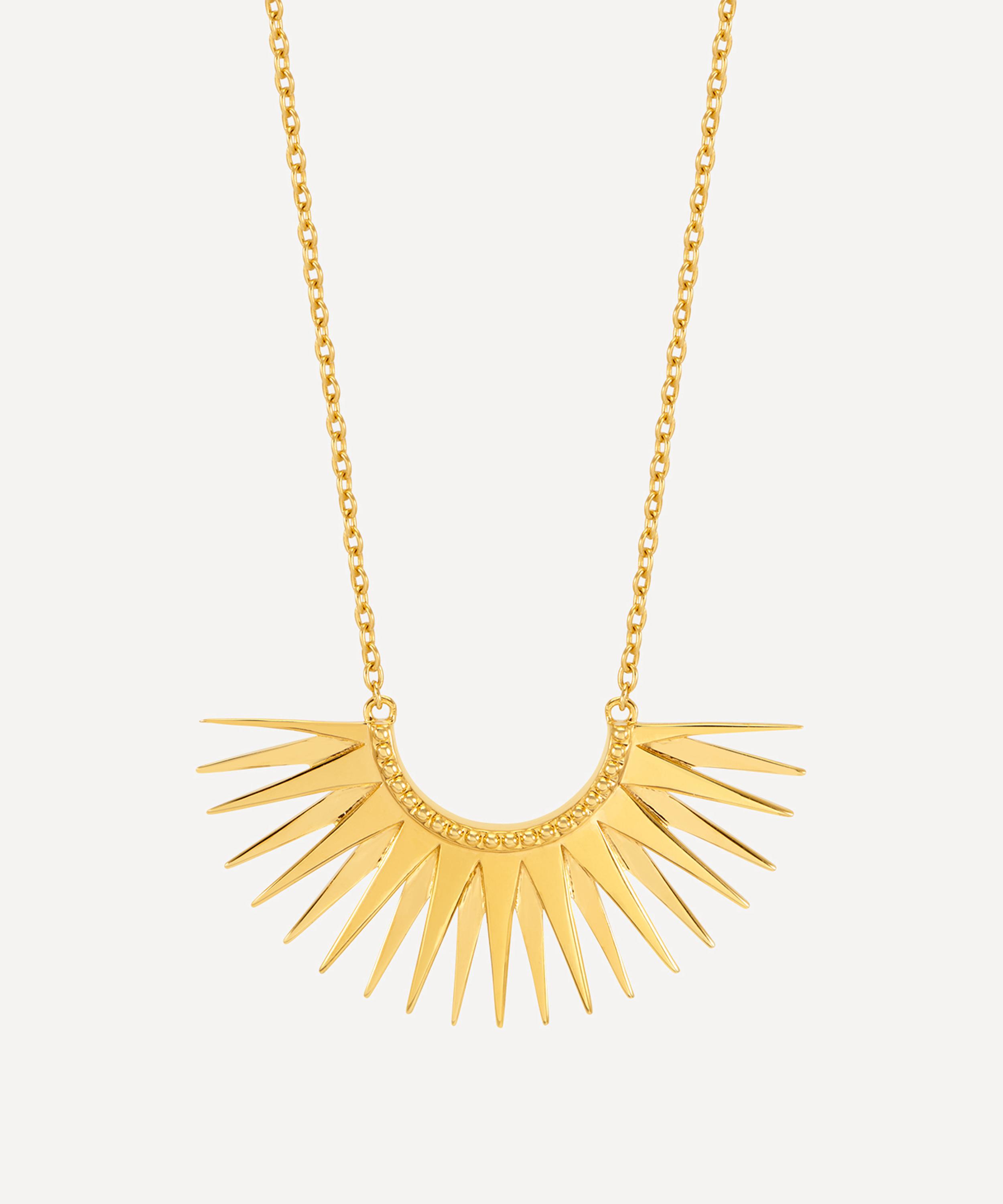 Rachel Jackson - 22ct Gold-Plated Rising Sun Pendant Necklace image number 0