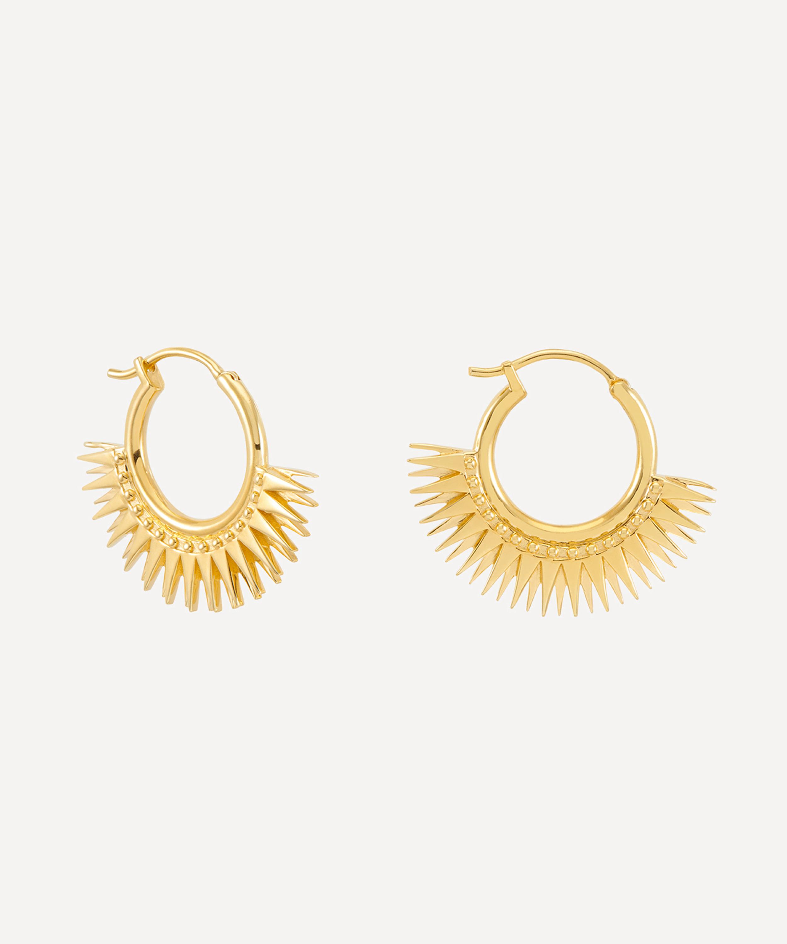 Rachel Jackson - 22ct Gold-Plated Rising Sun Hoop Earrings image number 0