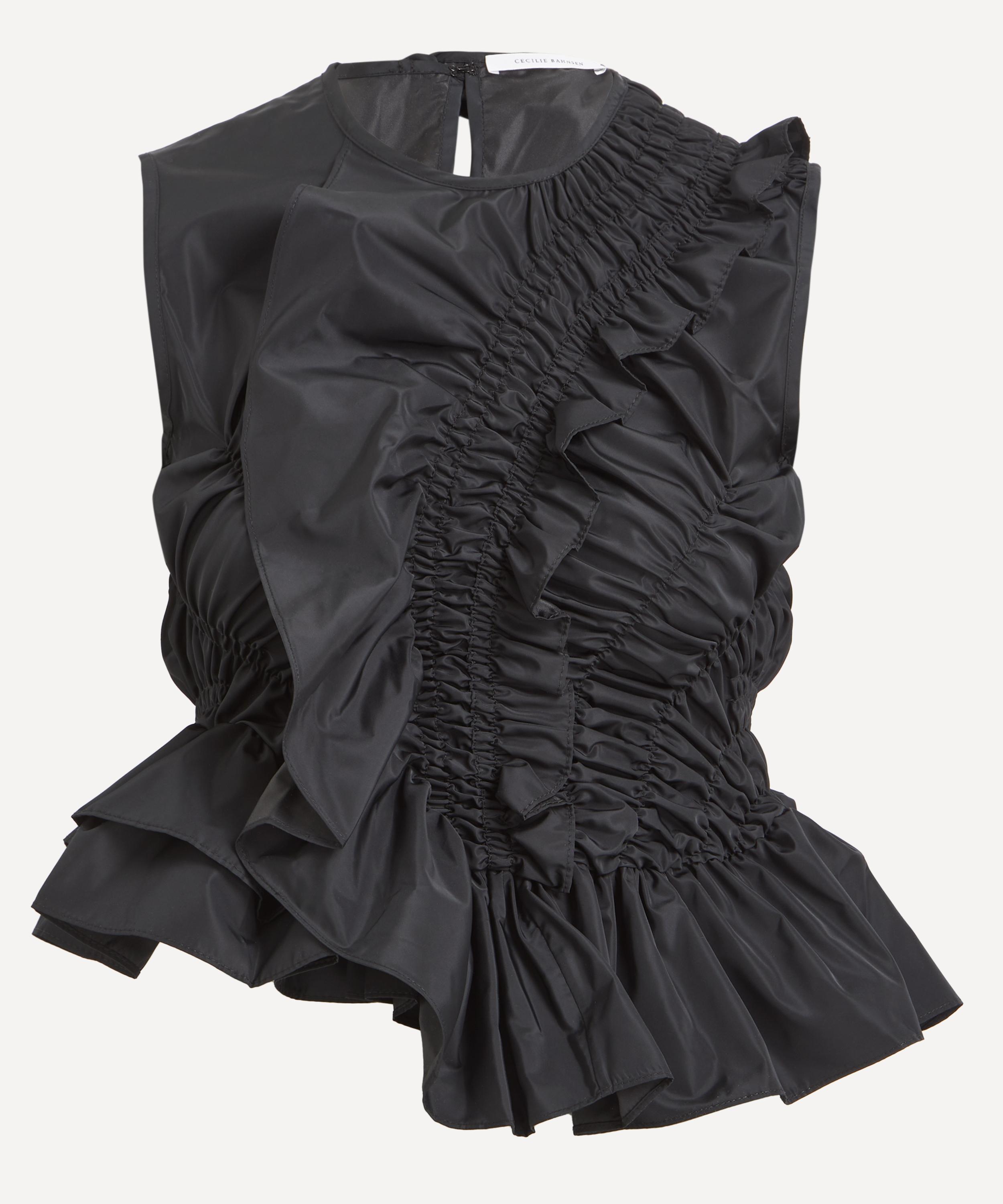 Cecilie Bahnsen - Geo Ruffle Faille Top image number 0