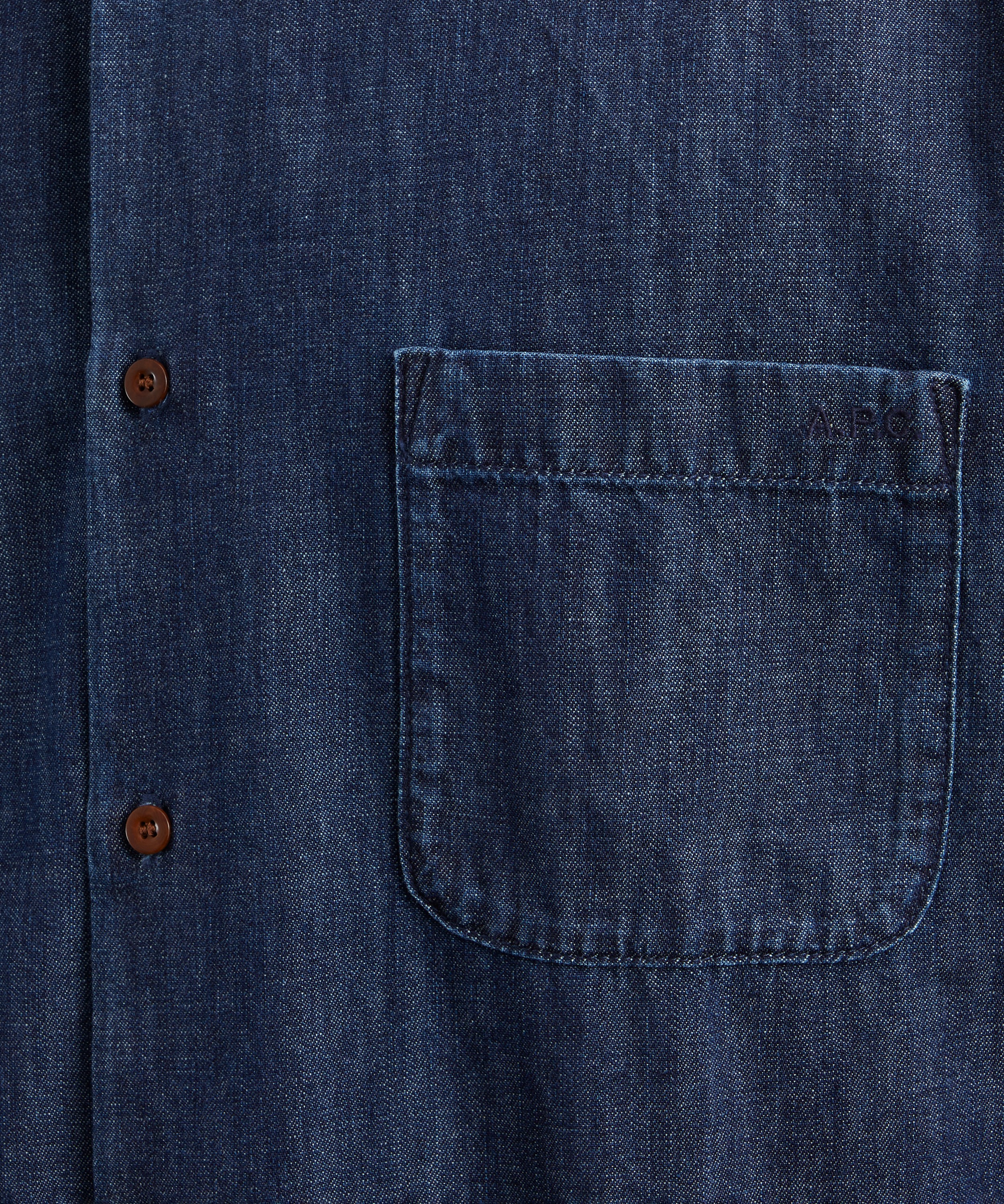 A.P.C. - Malo Logo Denim Shirt image number 4