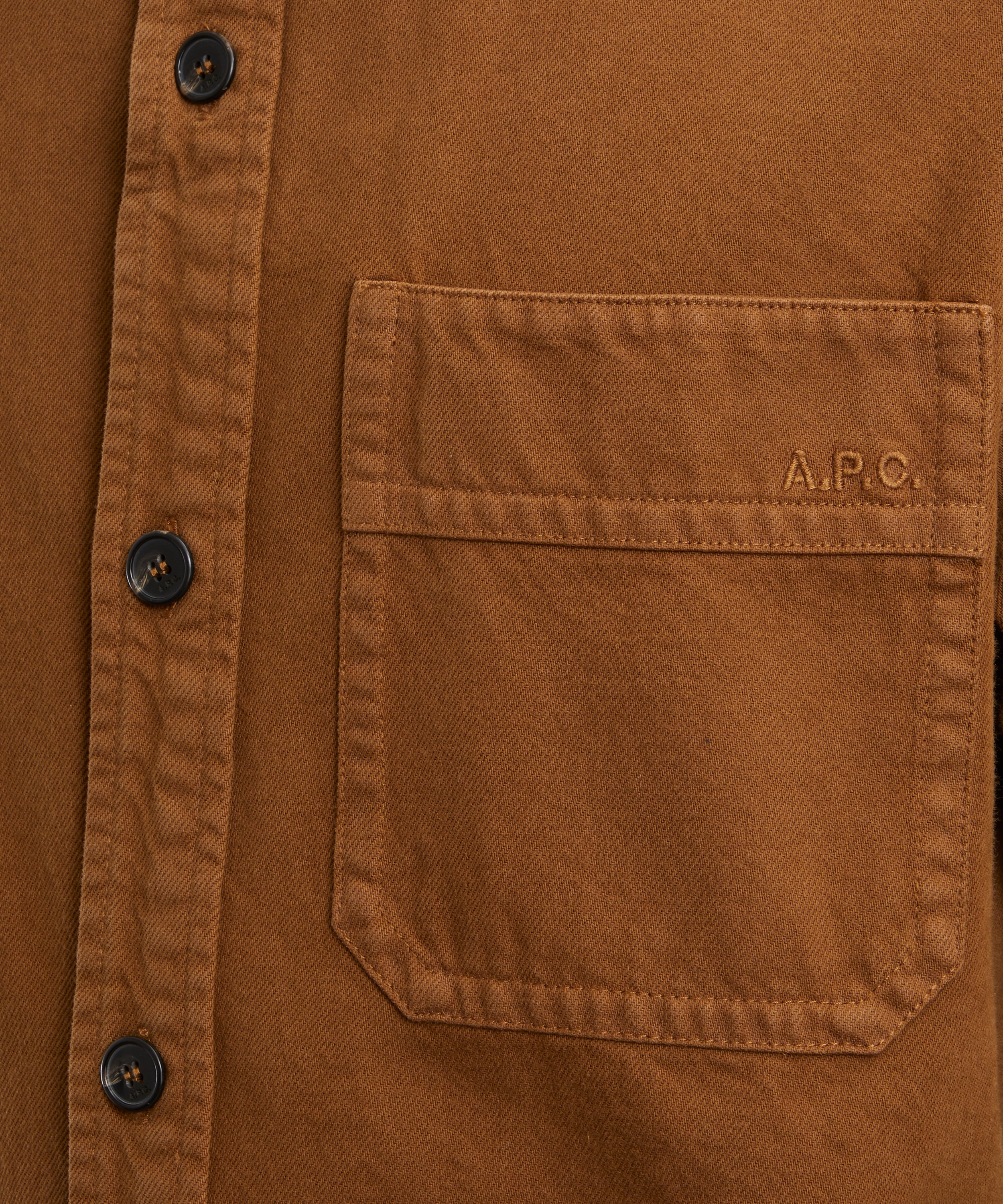 A.P.C. - Basile Brodée Poitrine Denim Overshirt image number 4