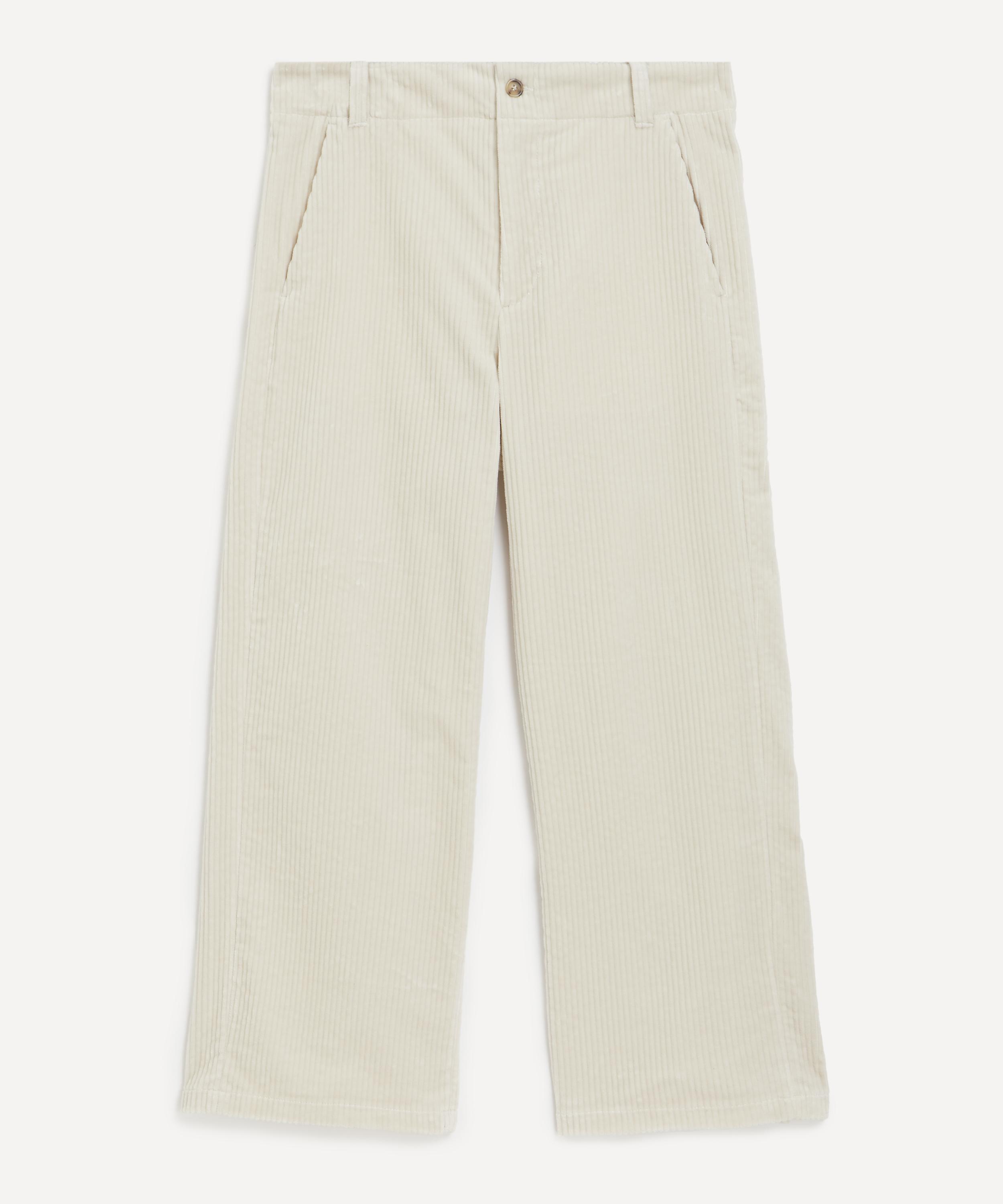 A.P.C. - Ecru Loose-Fit Corduroy River Trousers image number 0