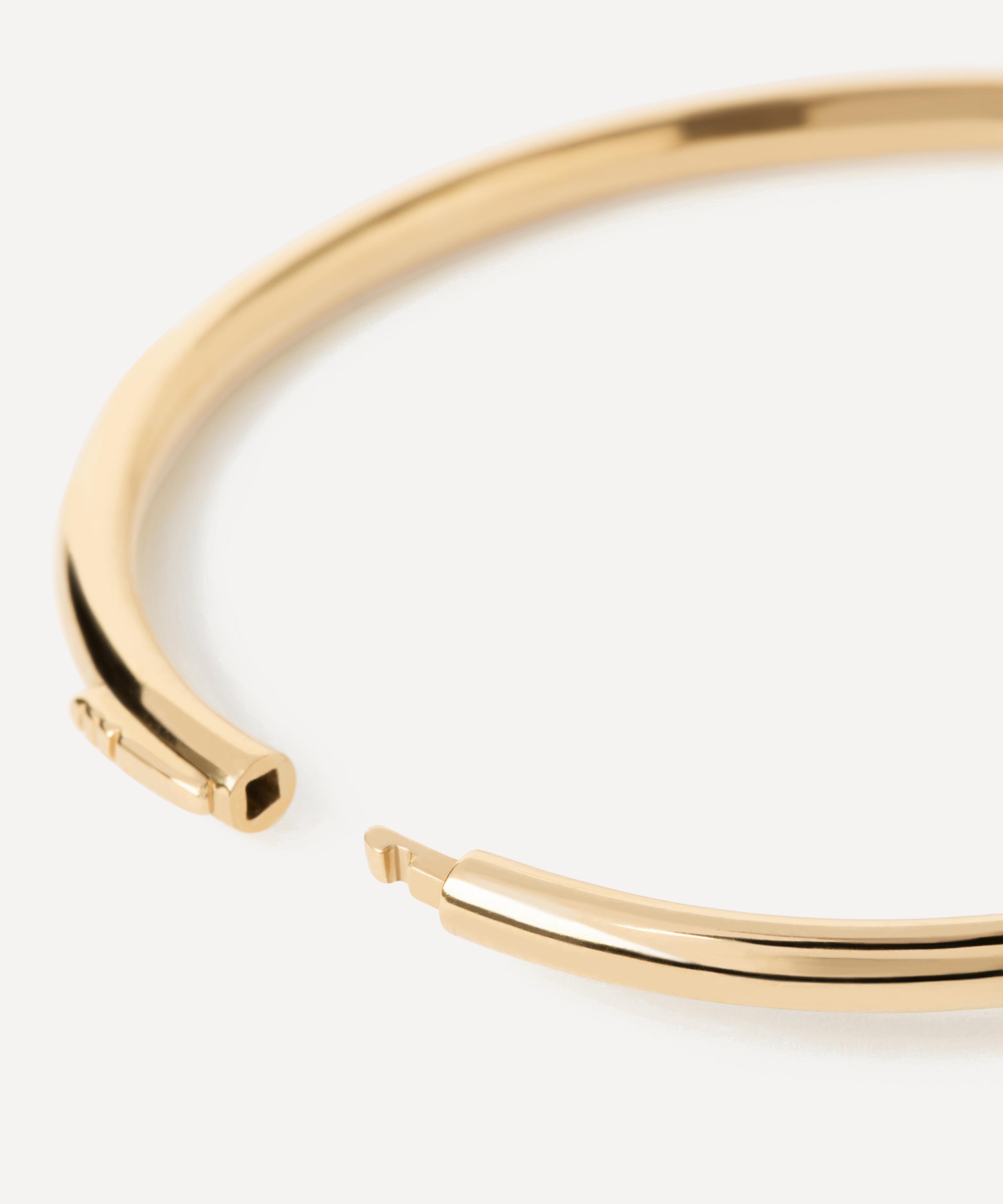 PDPAOLA - 18ct Gold-Plated Twist Bangle Bracelet image number 3