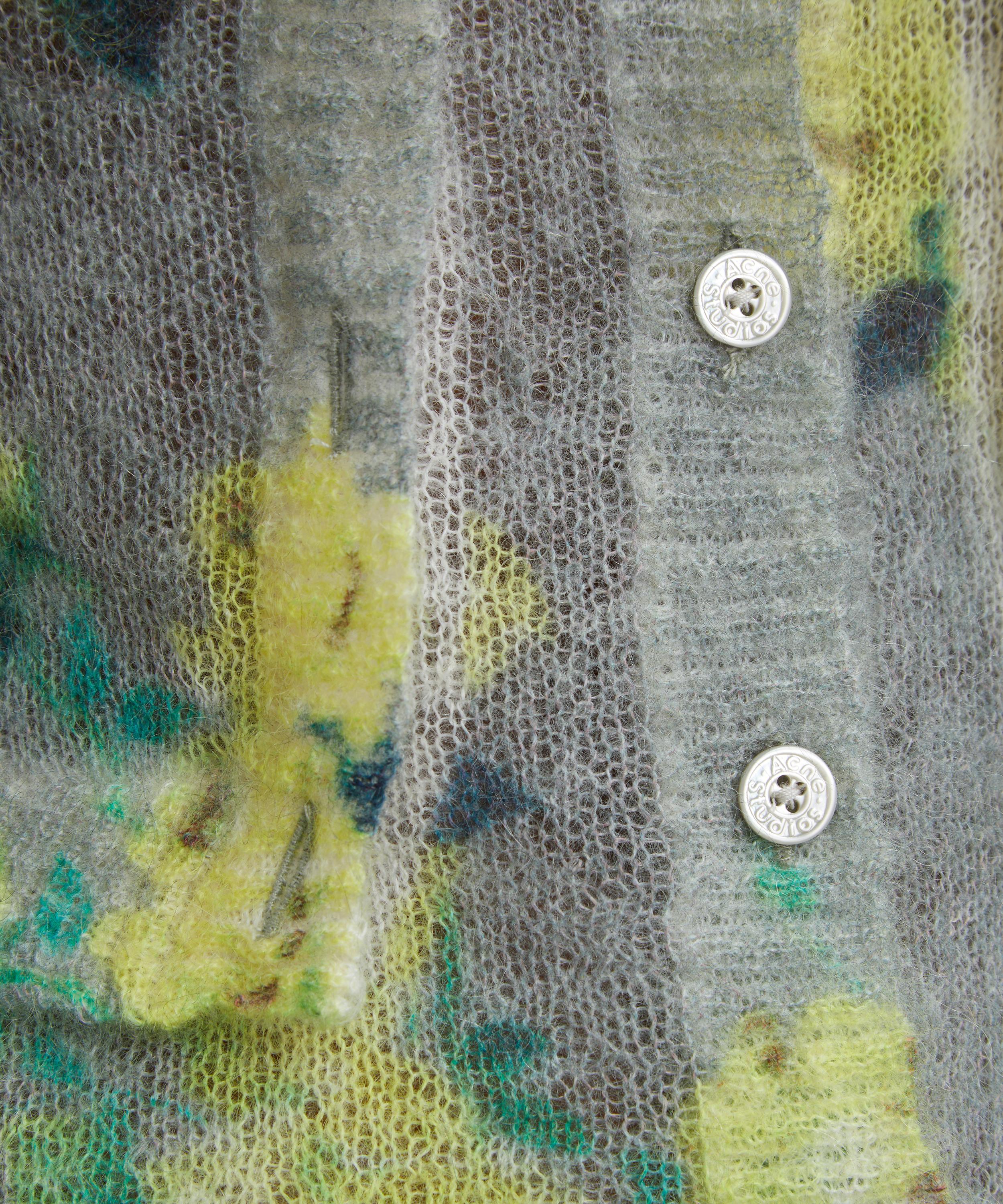 Acne Studios - Floral Layered Mohair Cardigan image number 4
