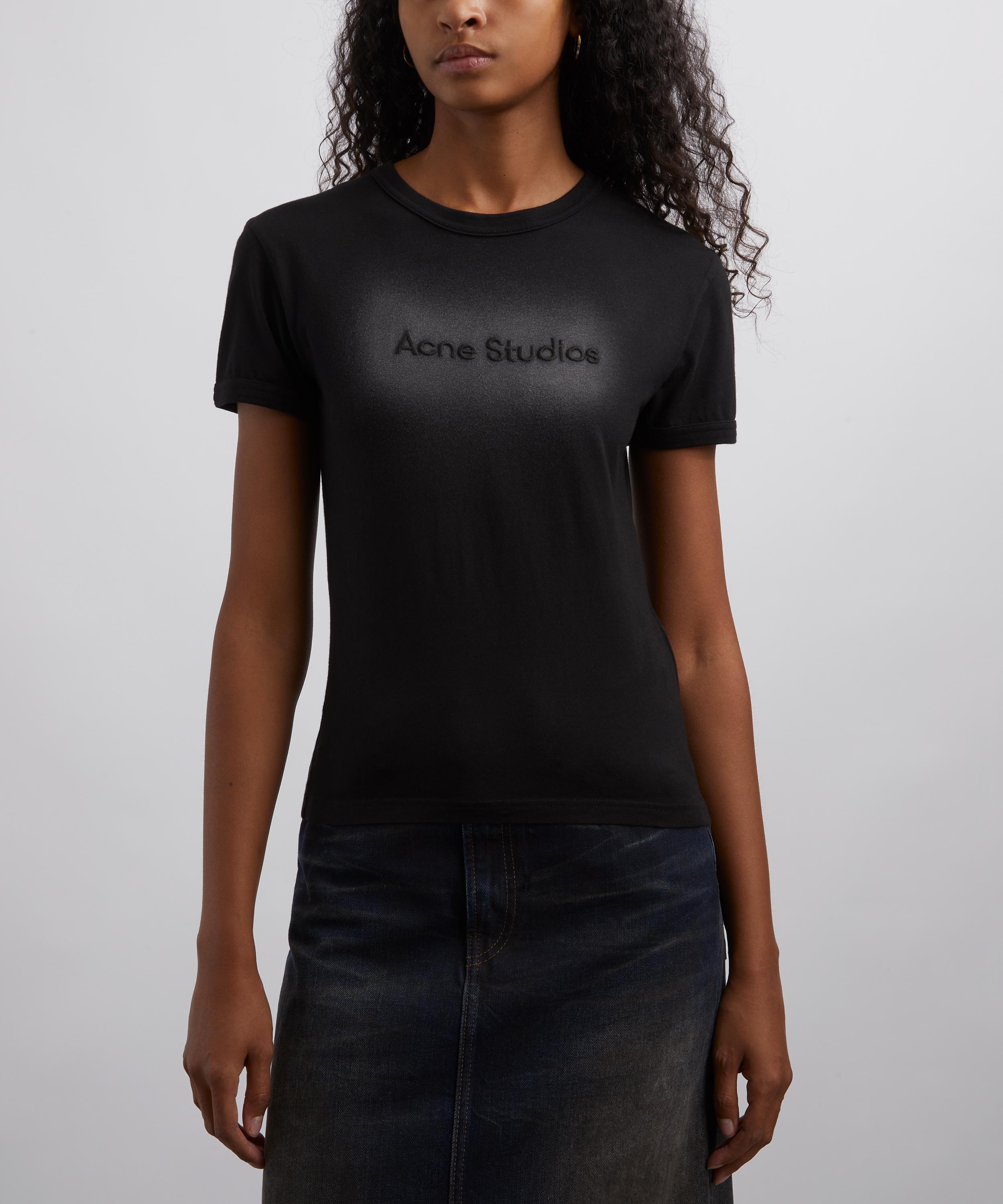 Acne Studios - Black Fitted Logo T-Shirt image number 2