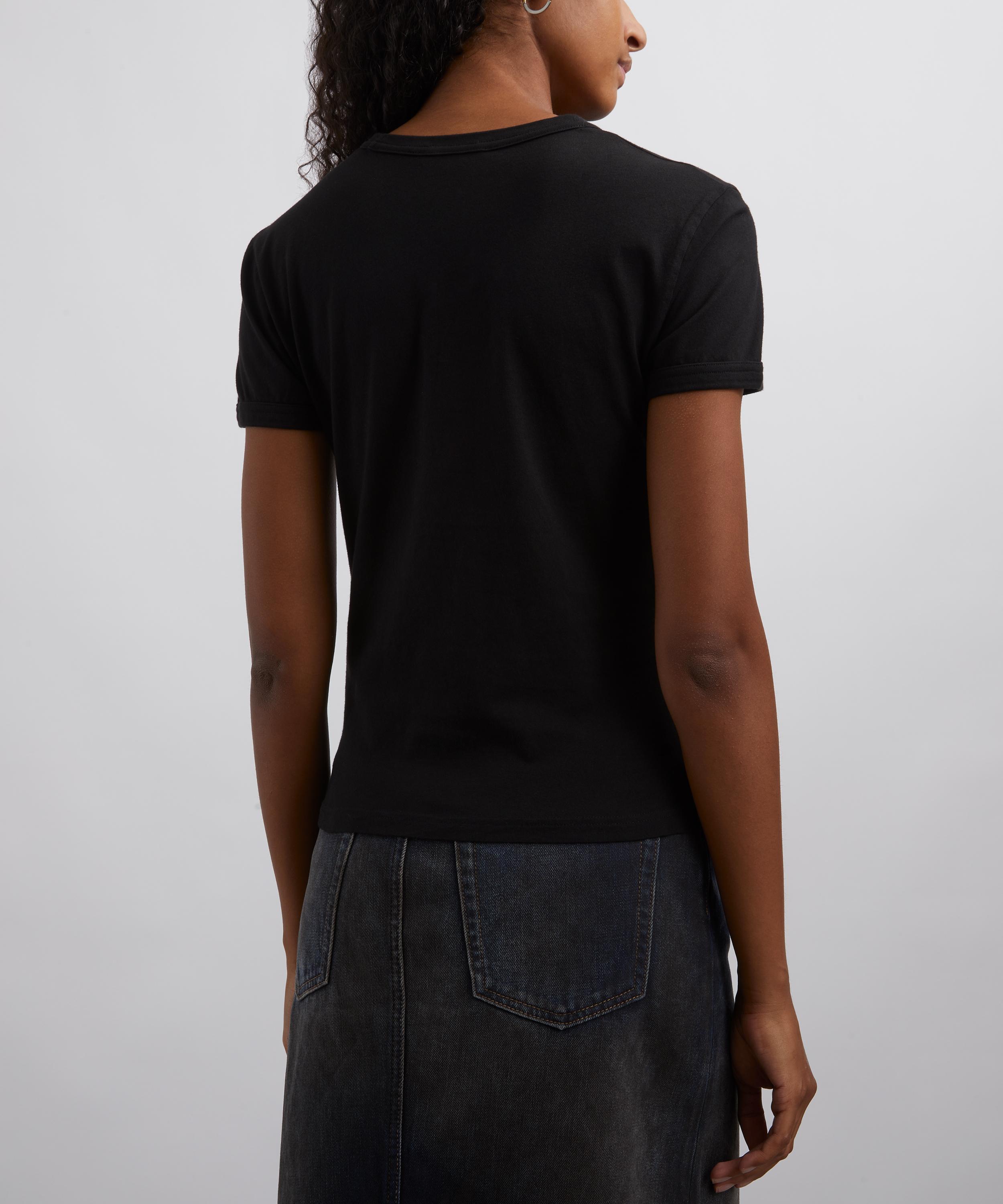 Acne Studios - Black Fitted Logo T-Shirt image number 3