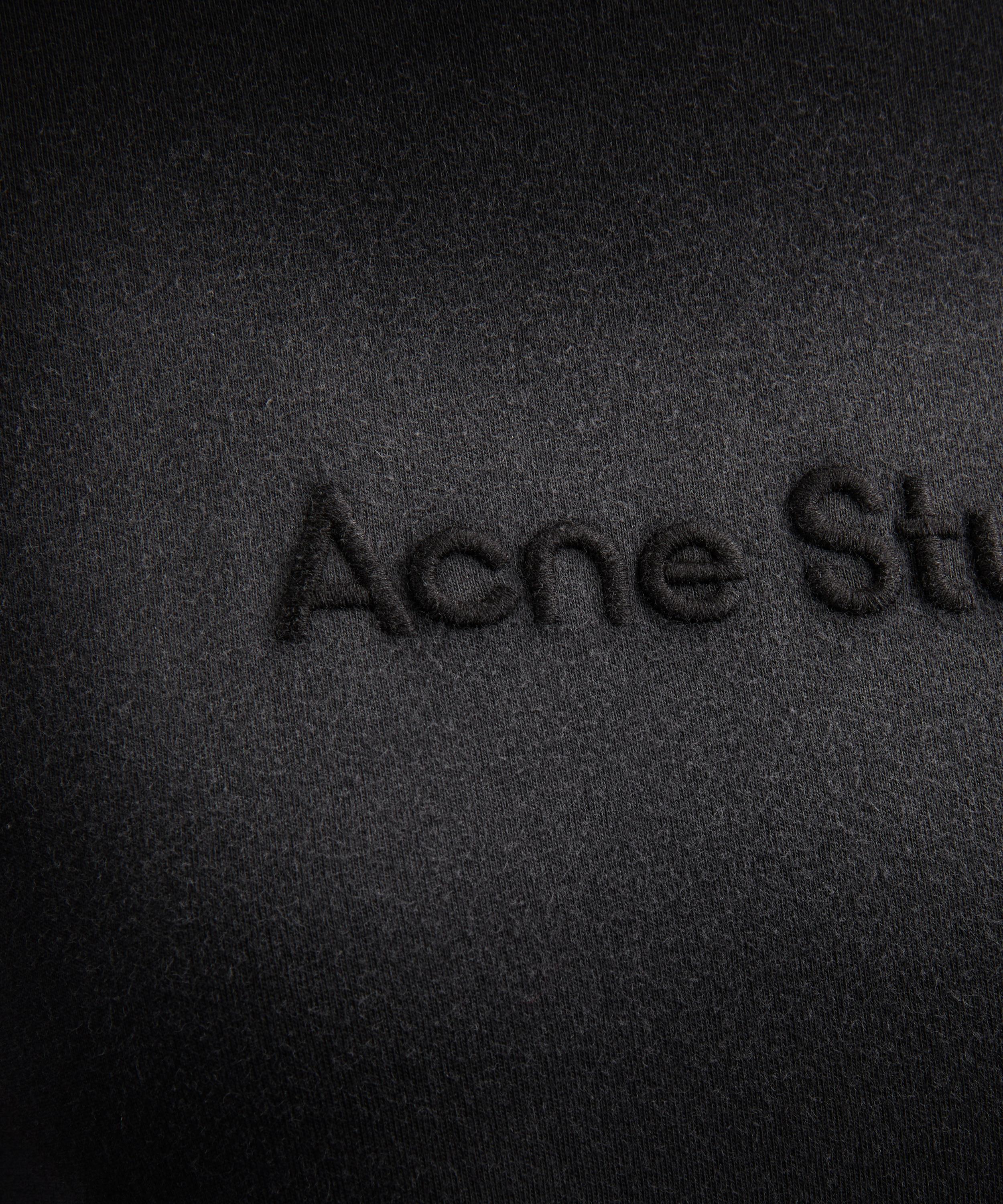 Acne Studios - Black Fitted Logo T-Shirt image number 4