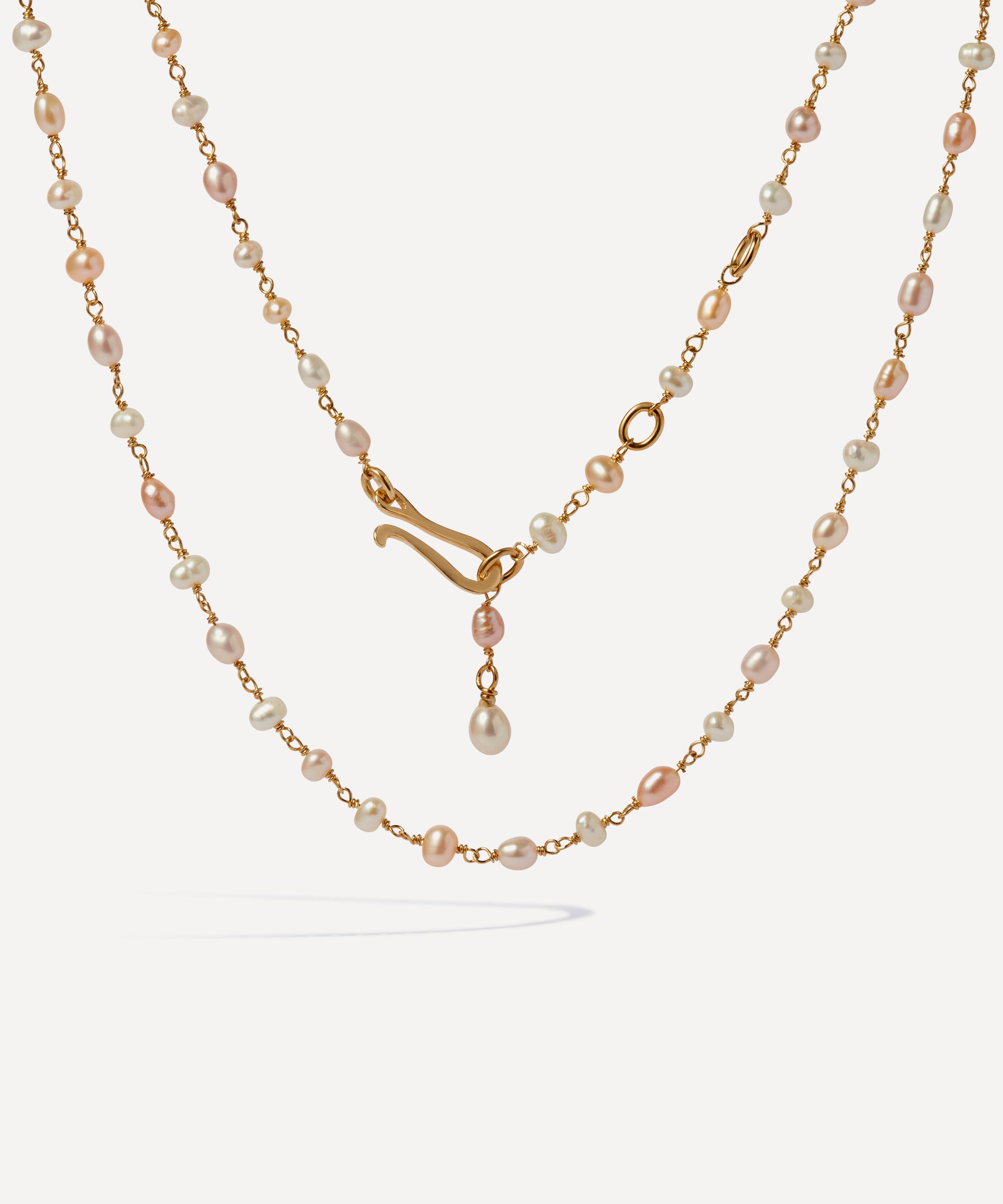 Annoushka - 18ct Gold Seed Pearl Short Chain Necklace image number 0