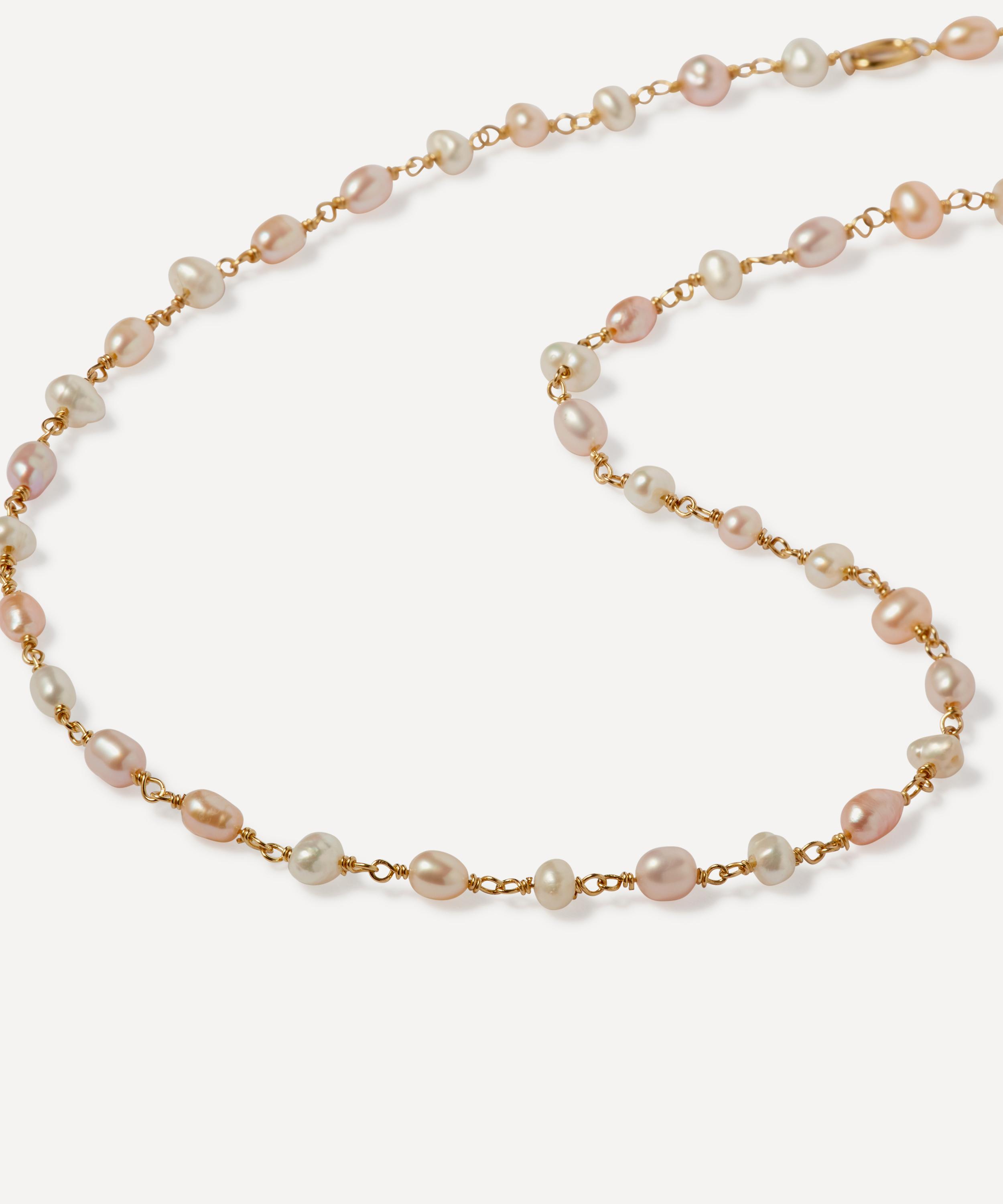 Annoushka - 18ct Gold Seed Pearl Short Chain Necklace image number 1