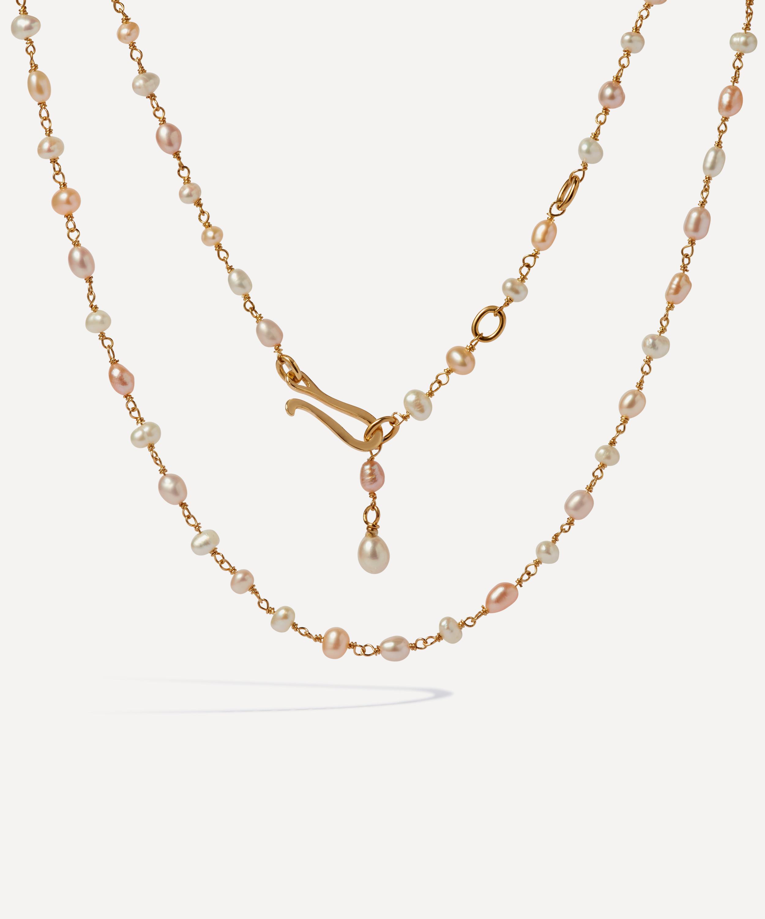 Annoushka - 18ct Gold Seed Pearl Long Chain Necklace image number 0