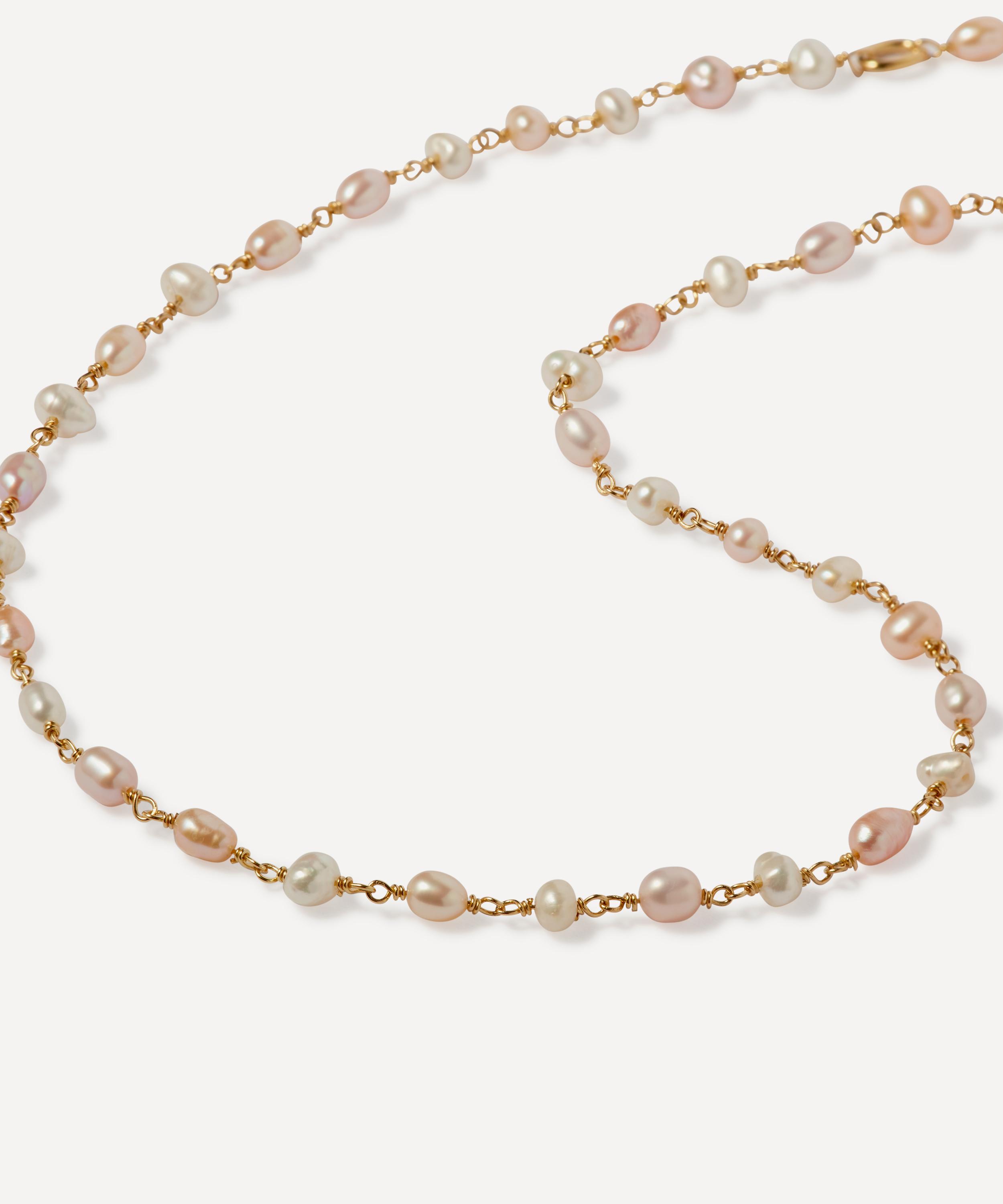 Annoushka - 18ct Gold Seed Pearl Long Chain Necklace image number 1