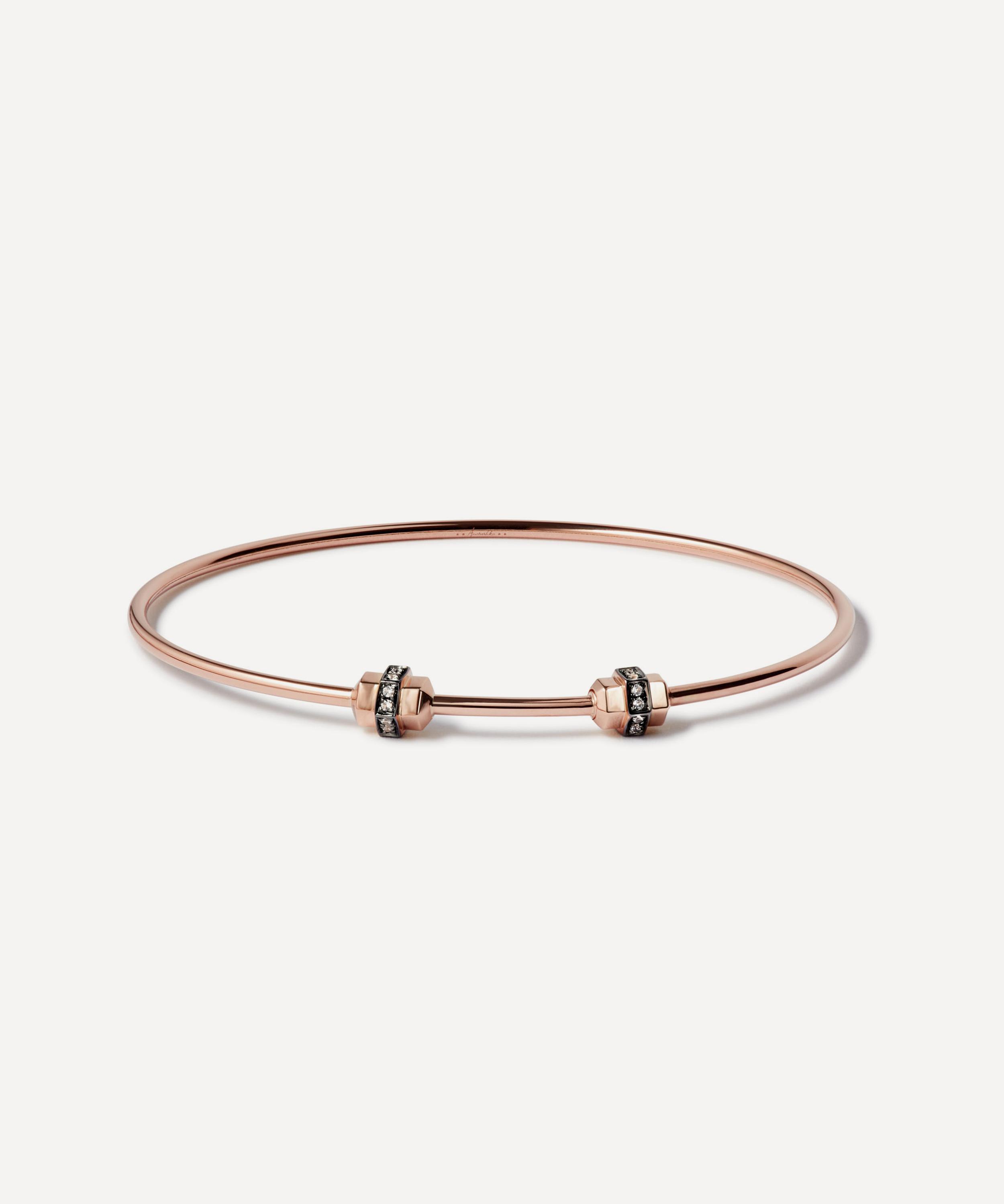 Annoushka - 18ct Rose Gold Sapphire Charm Bangle Bracelet