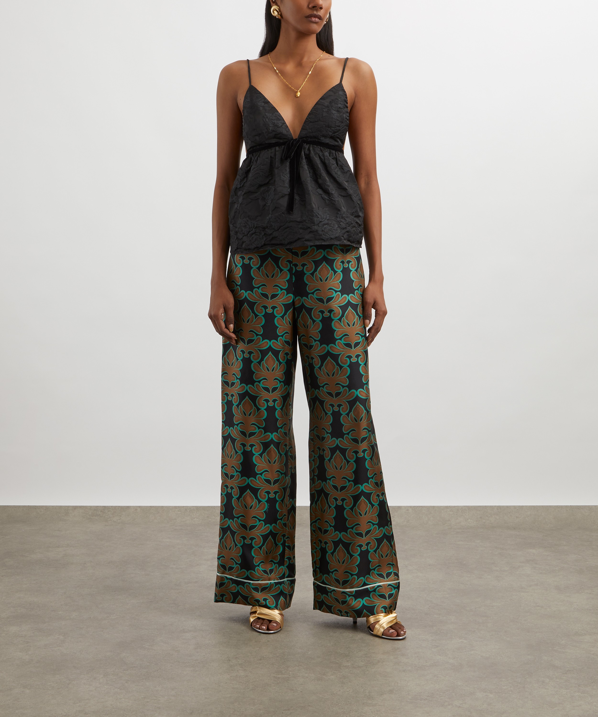 La DoubleJ - Silk Twill Pyjama Trousers image number 1