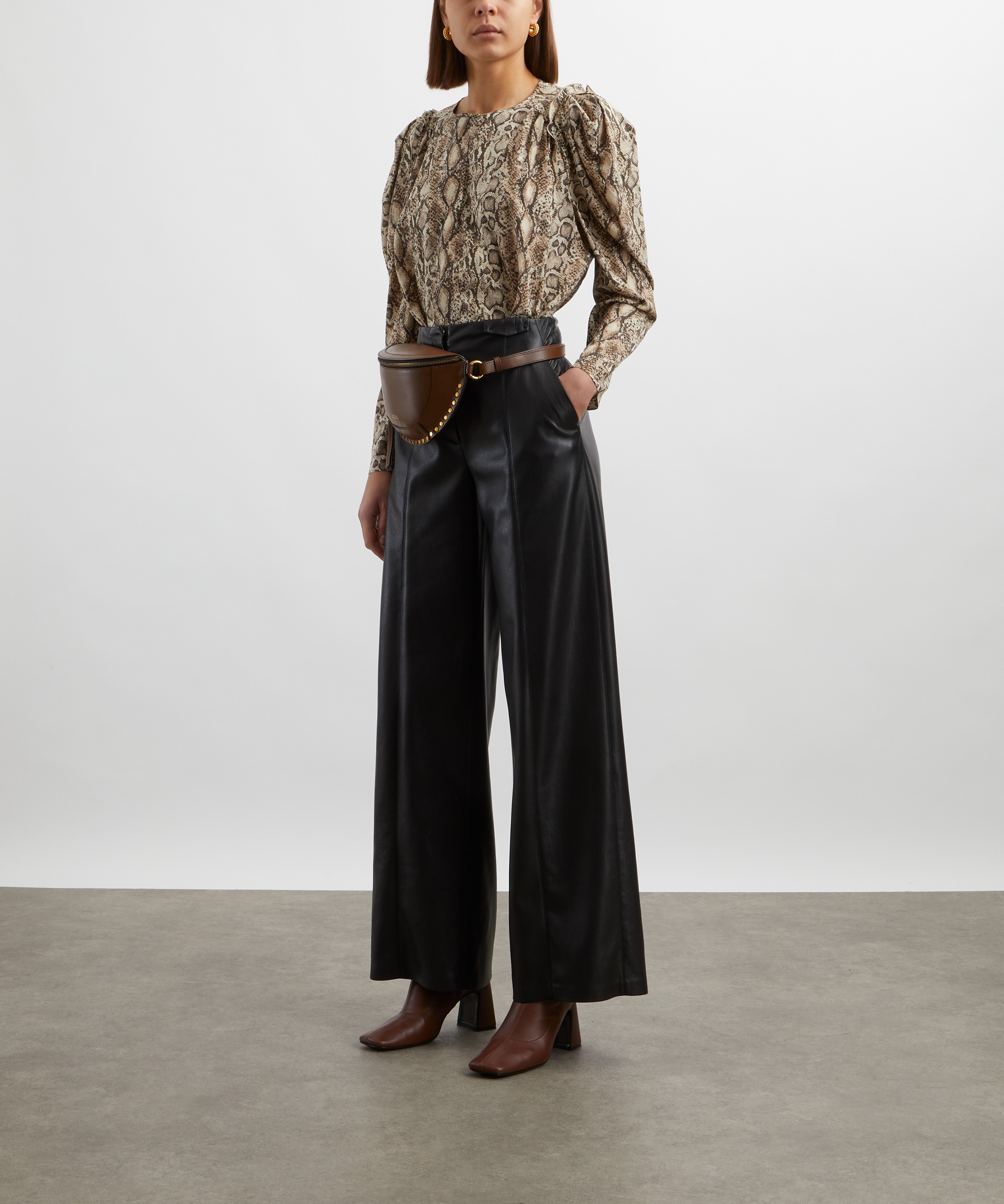 Isabel Marant - Zarga Silk-Blend Python Print Blouse image number 1