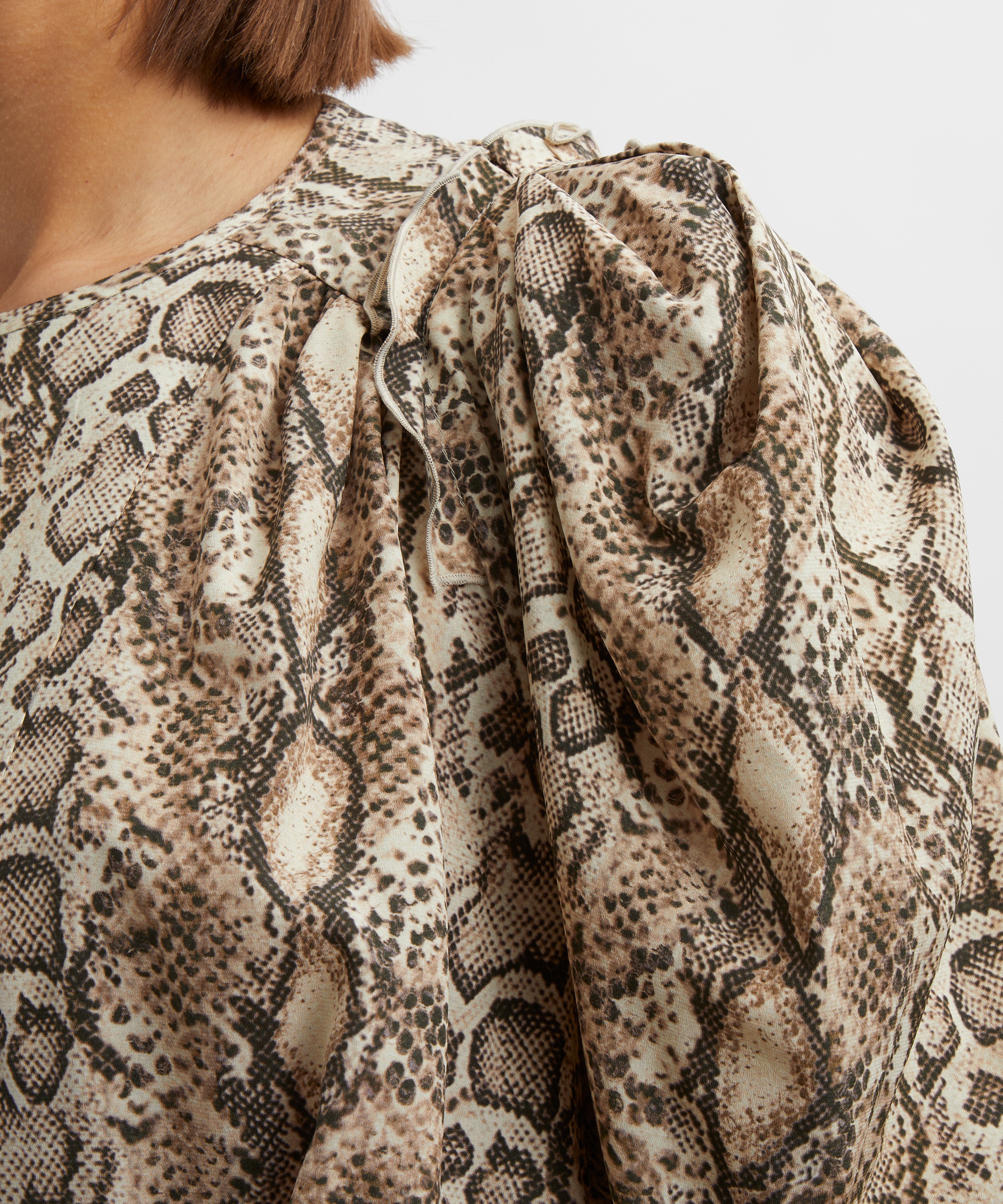 Isabel Marant - Zarga Silk-Blend Python Print Blouse image number 4