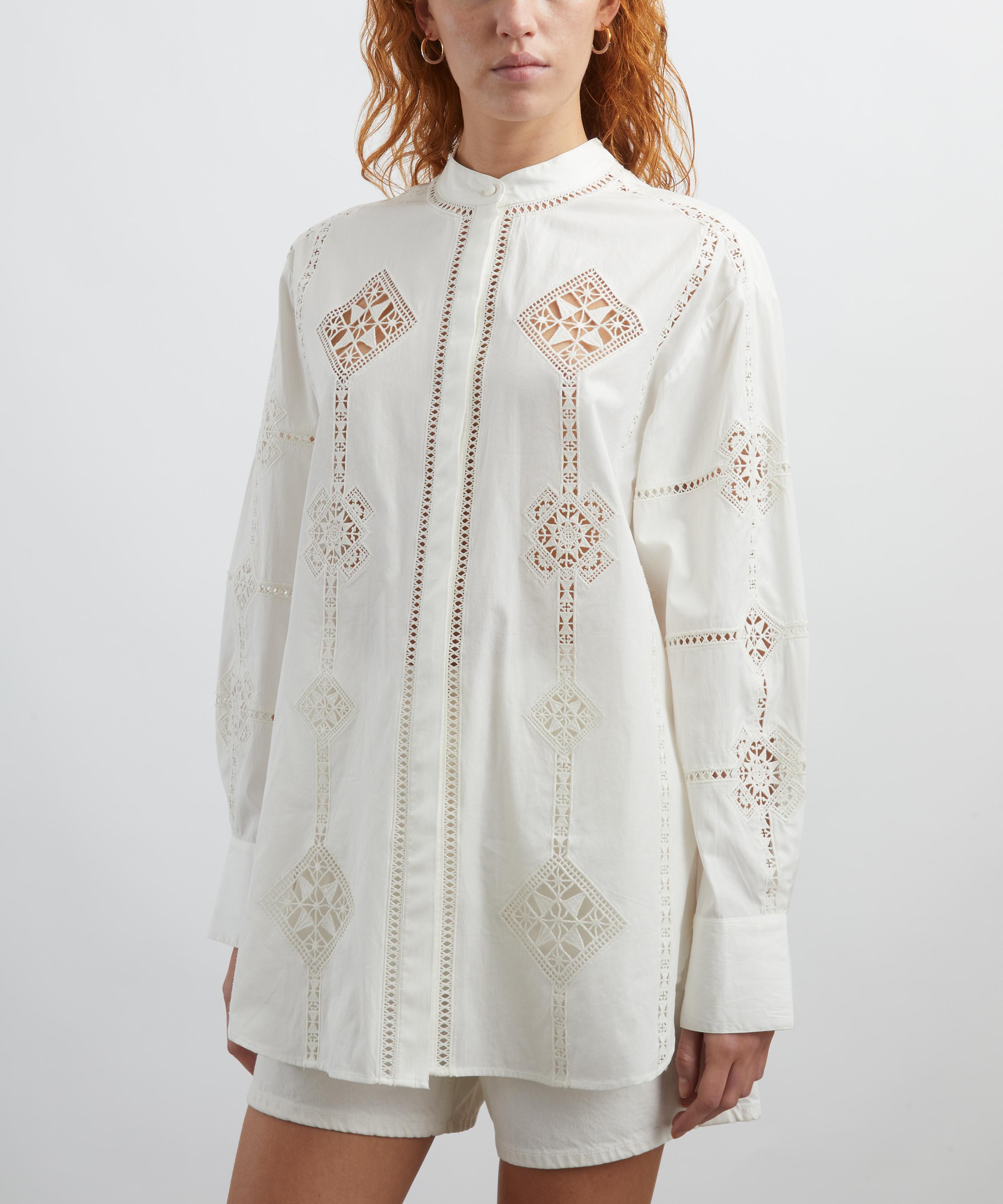 Isabel Marant - Soeline Openwork Poplin Shirt image number 2