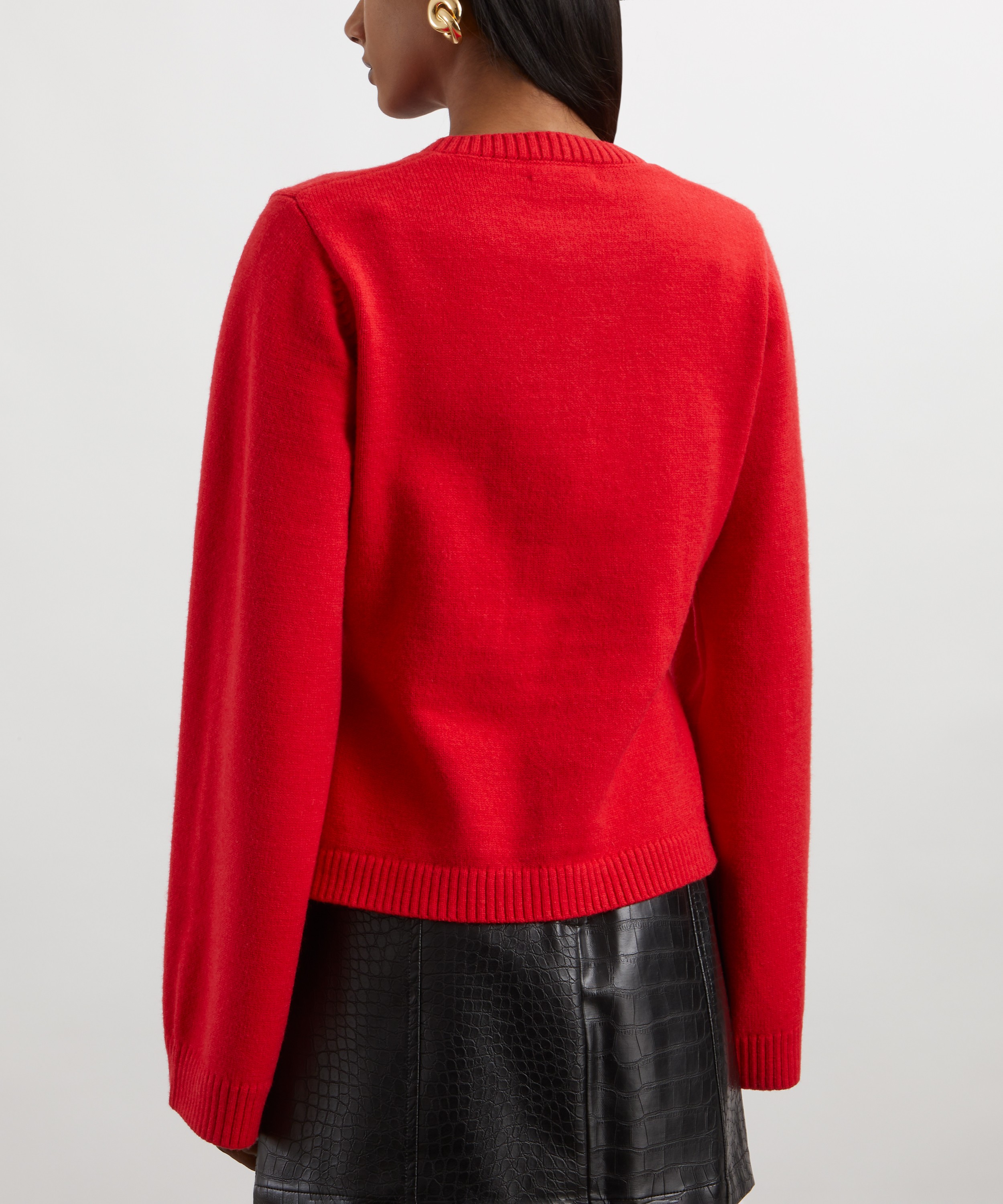 KITRI - Cleo Red Knit Cardigan image number 3