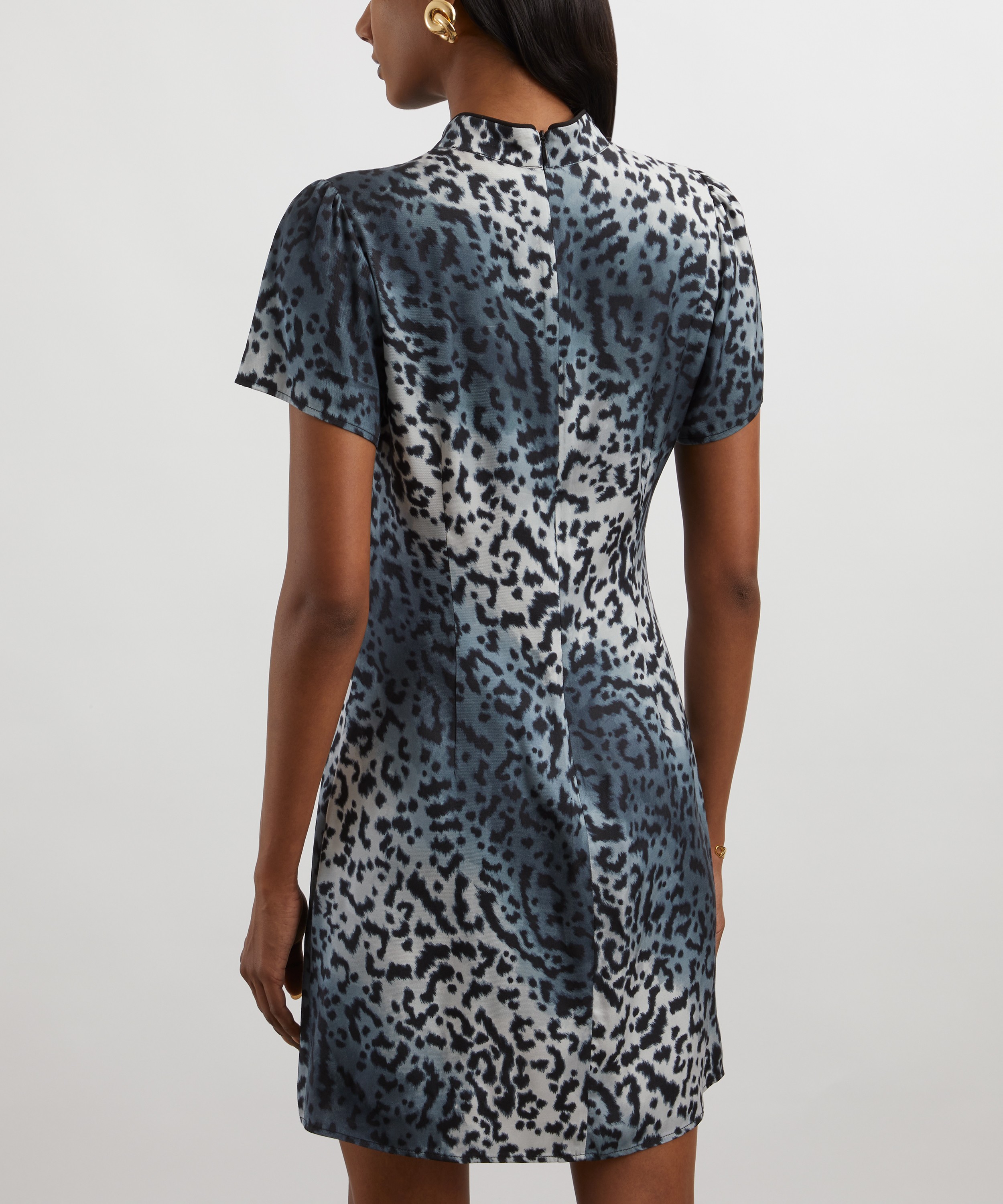 KITRI - Harlow Snow Leopard Print Mini Dress image number 3