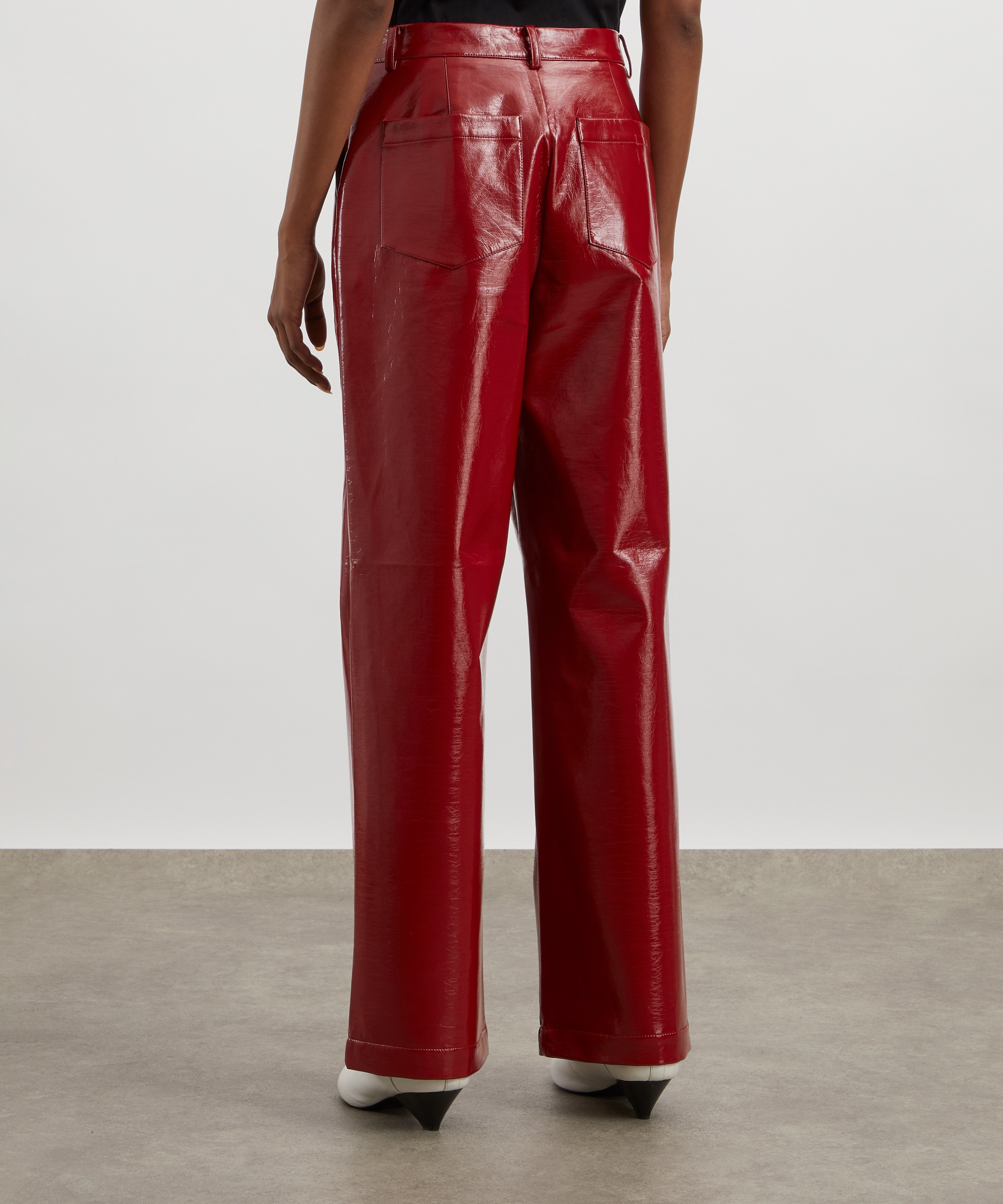 KITRI - Remi Red Vinyl Trousers image number 3