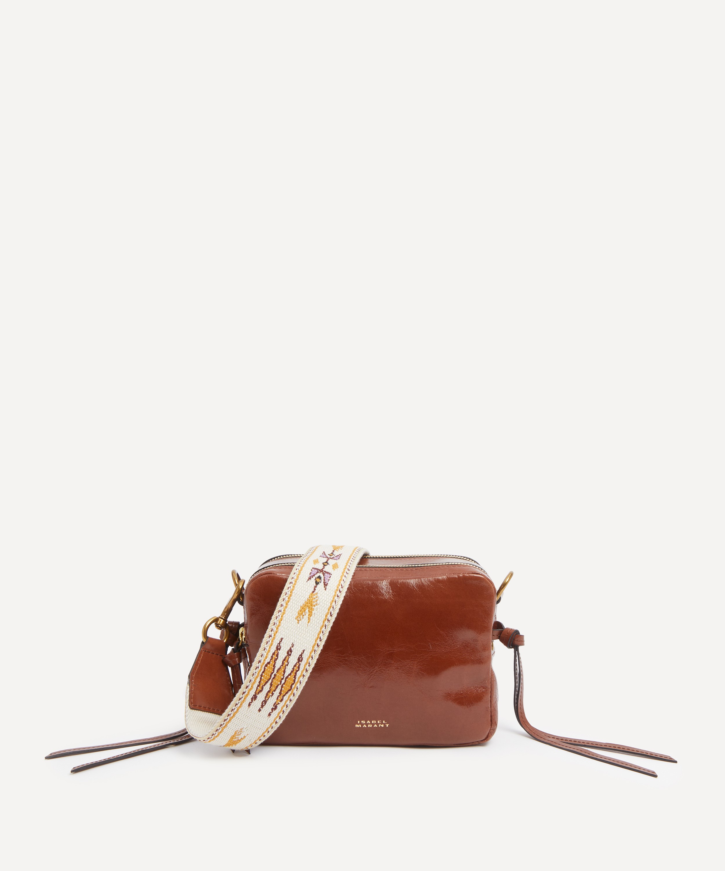 Isabel Marant - Wardy Shiny Leather Camera Crossbody Bag image number 0