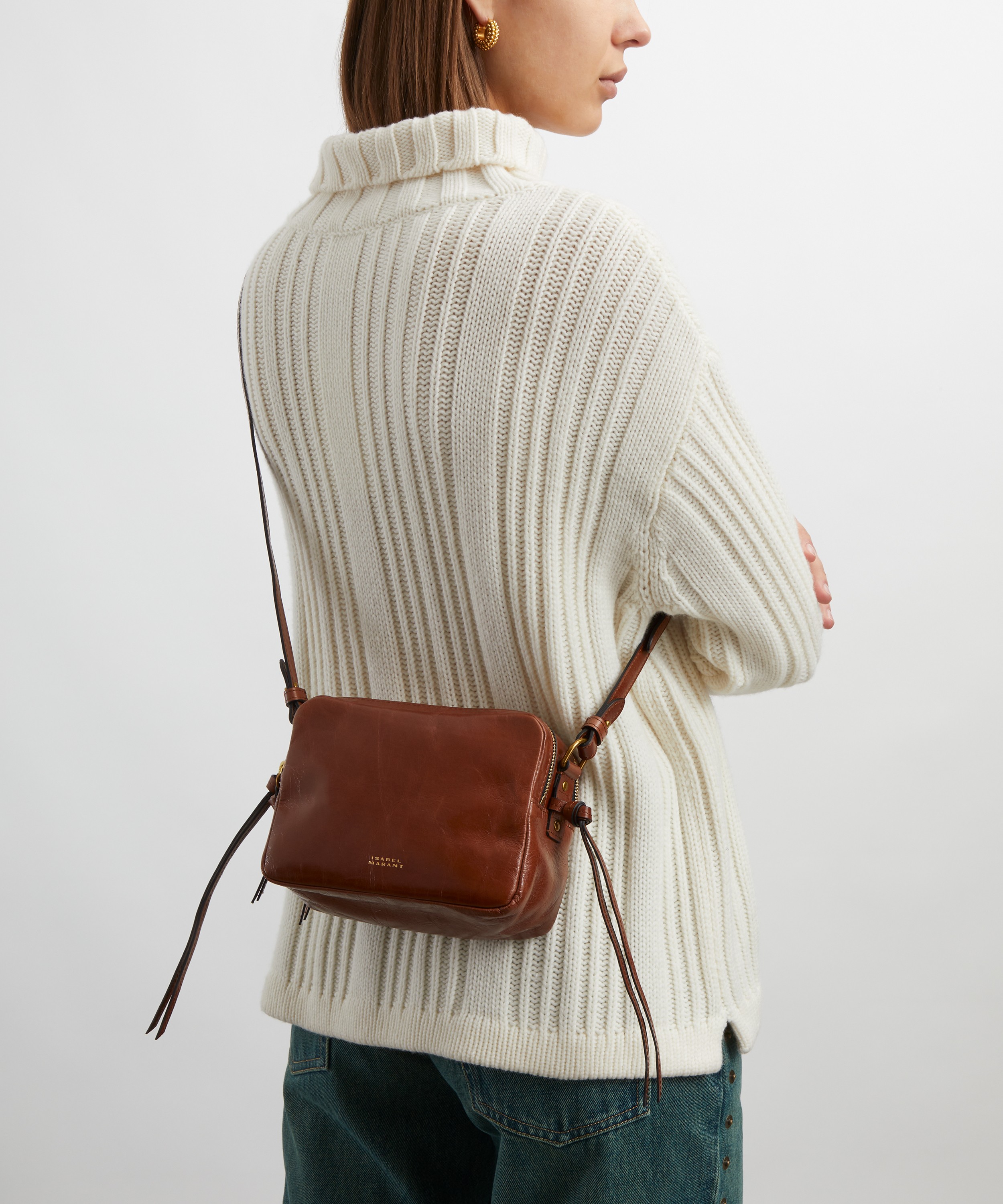 Isabel Marant - Wardy Shiny Leather Camera Crossbody Bag image number 0